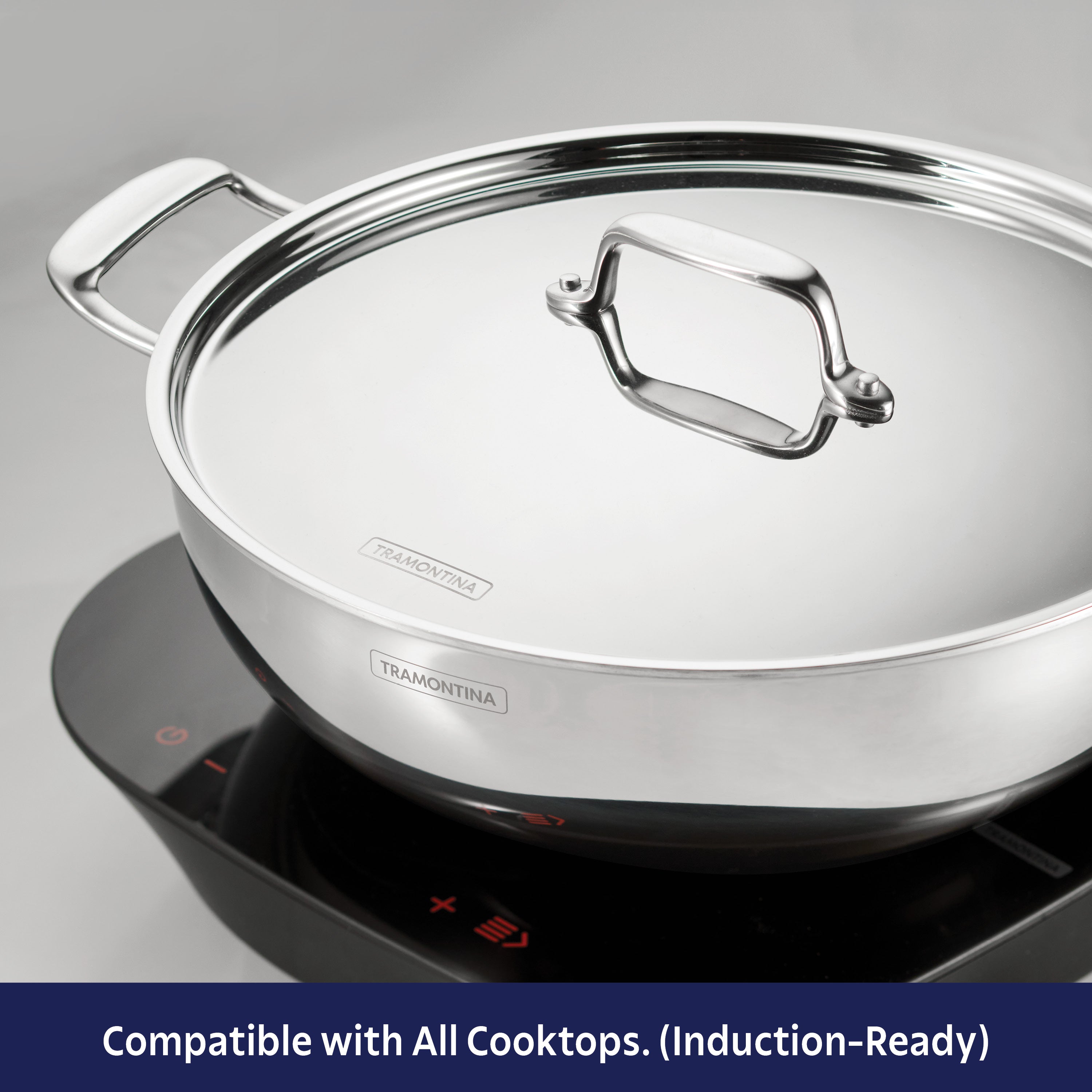 tramontina-utsava-tri-ply-clad-3-75-qt-covered-wok-with-ceramic-interior image 7
