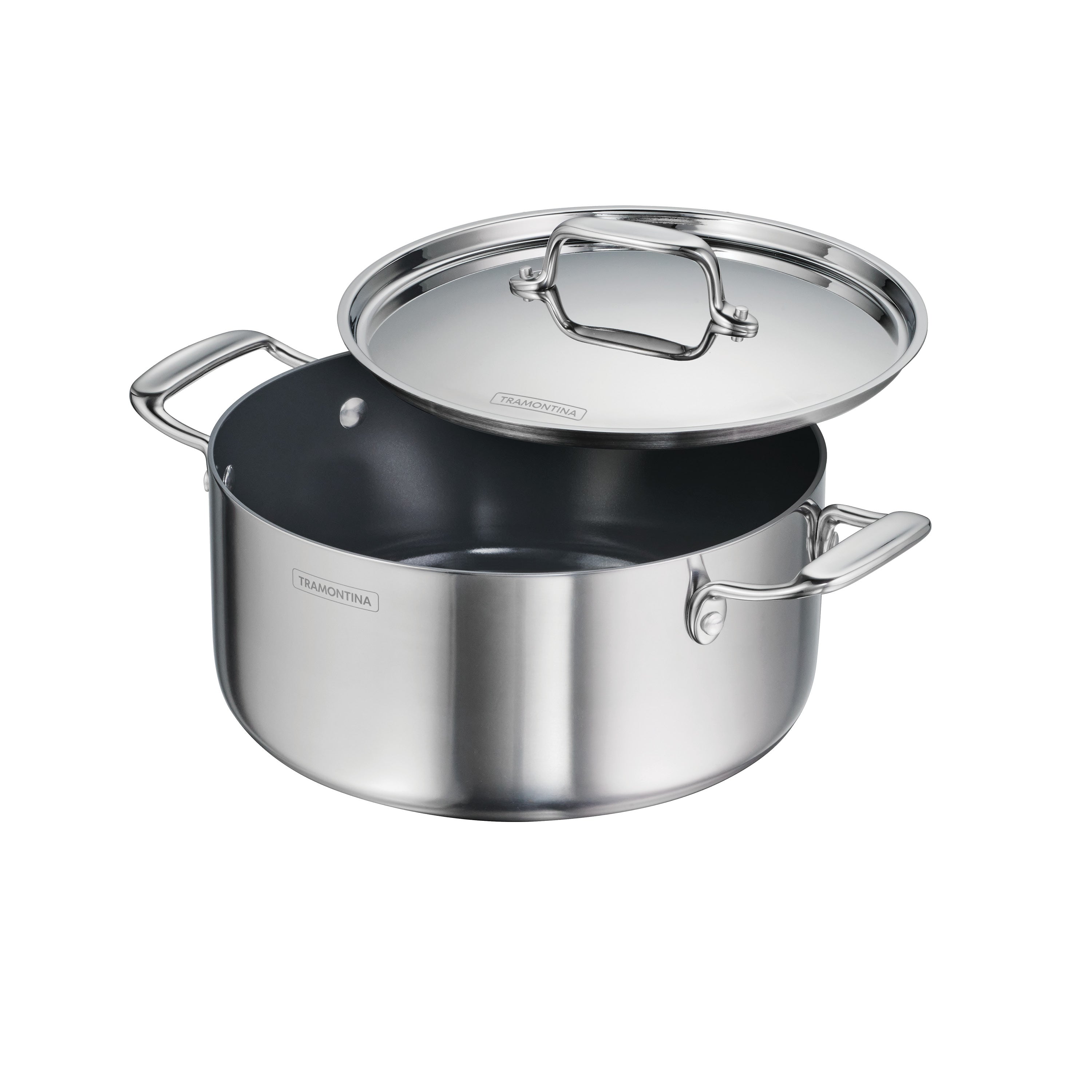 tramontina-utsava-tri-ply-clad-covered-casserole-with-ceramic-interior image 1
