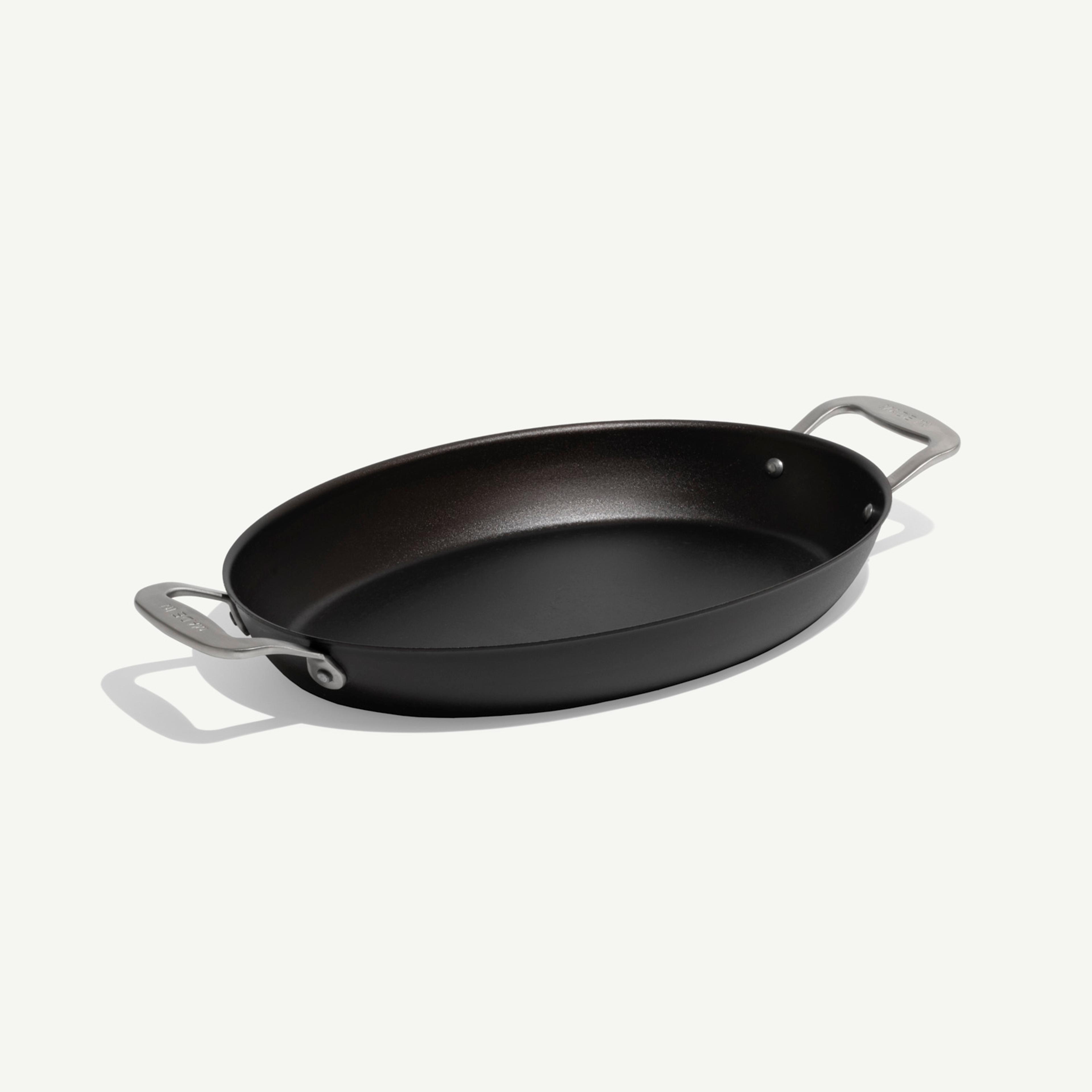 made-in-14-inch-pre-seasoned-carbon-steel-oval-gratin-dish image 2