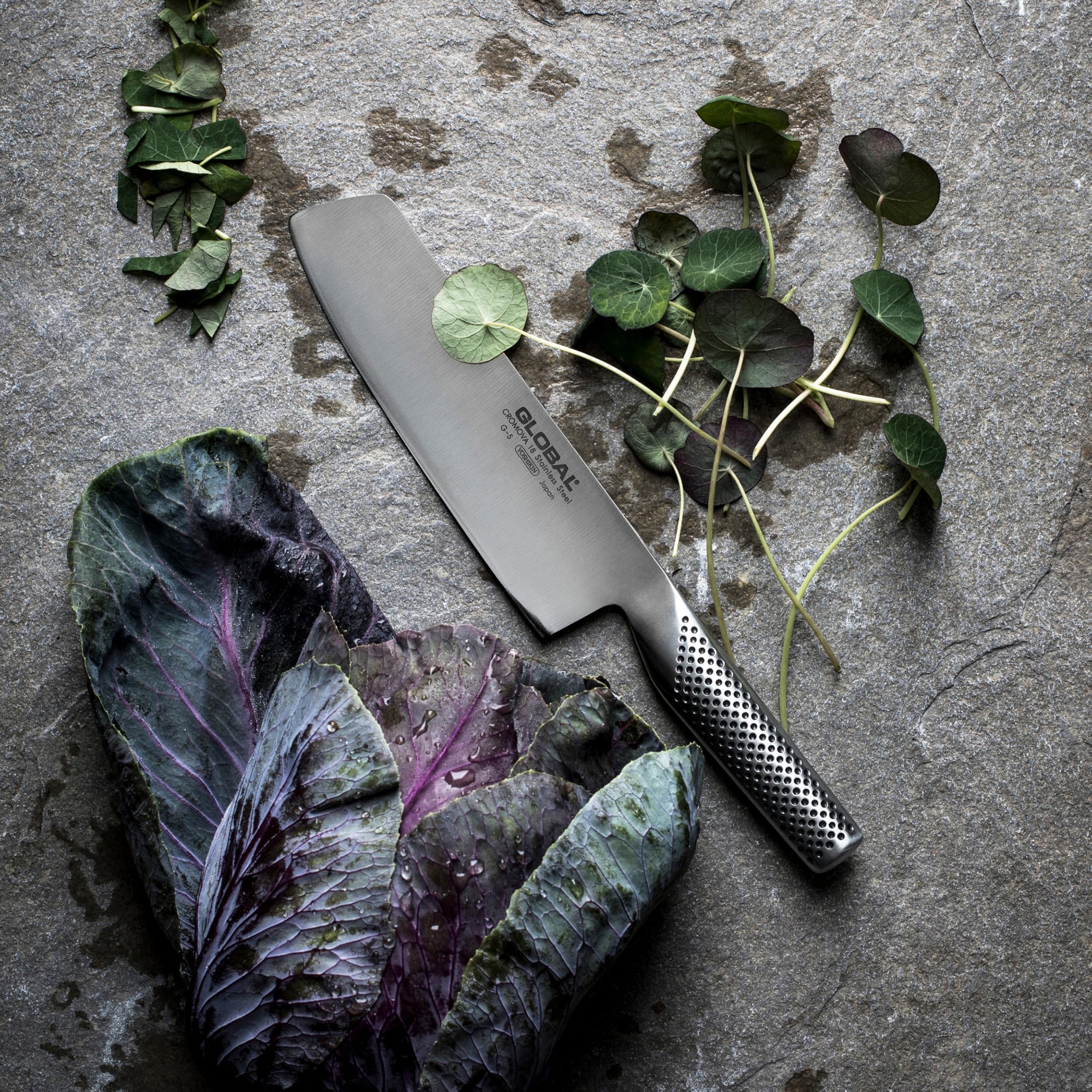 global-g-5-7-nakiri-vegetable-knife-molybdenum-vanadium-stainless-steel image 2