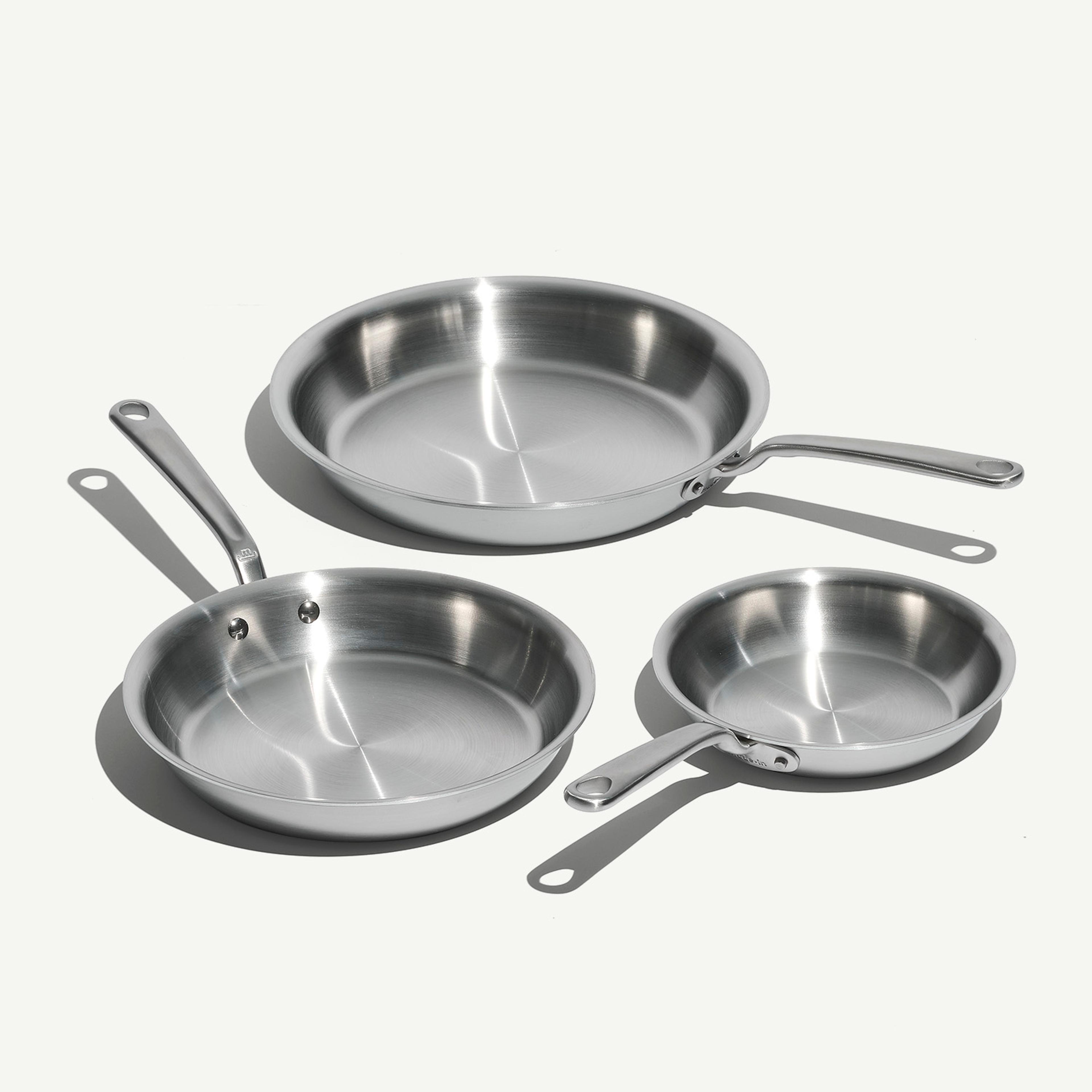 made-in-stainless-clad-frying-pan-set-3-piece-5-ply-professional-skillet-set image 2