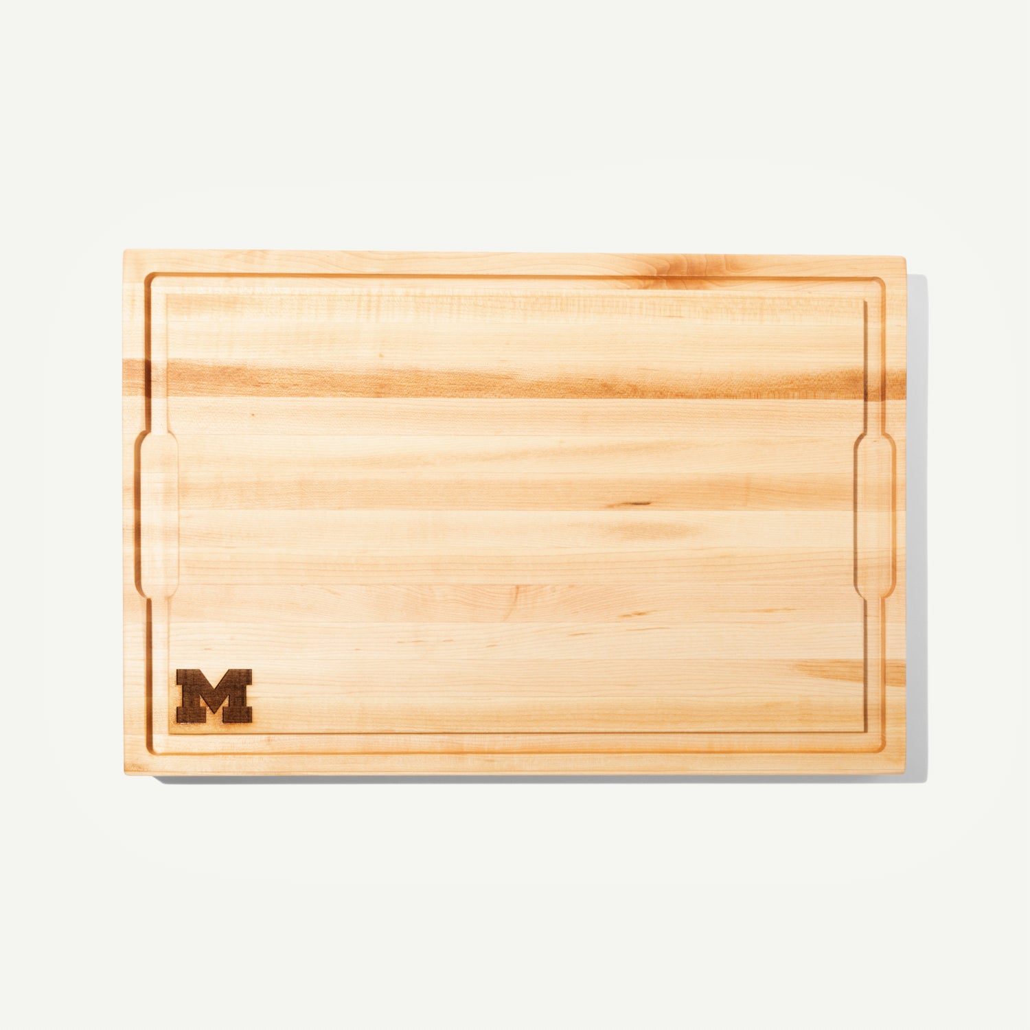 made-in-university-of-michigan-maple-wood-butcher-block-cutting-board-with-laser image 1