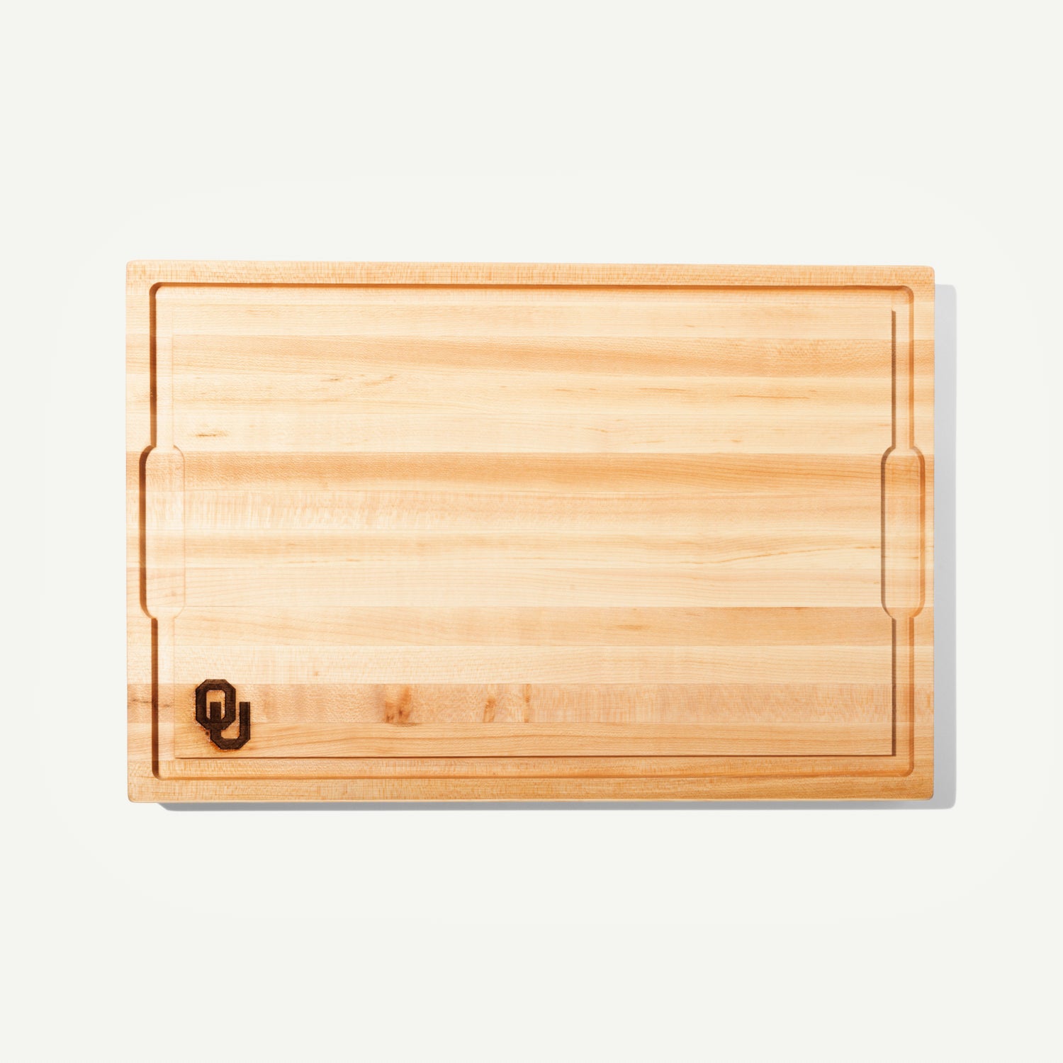 made-in-university-of-oklahoma-maple-wood-butcher-block-laser-engraved-sooners-l image 1