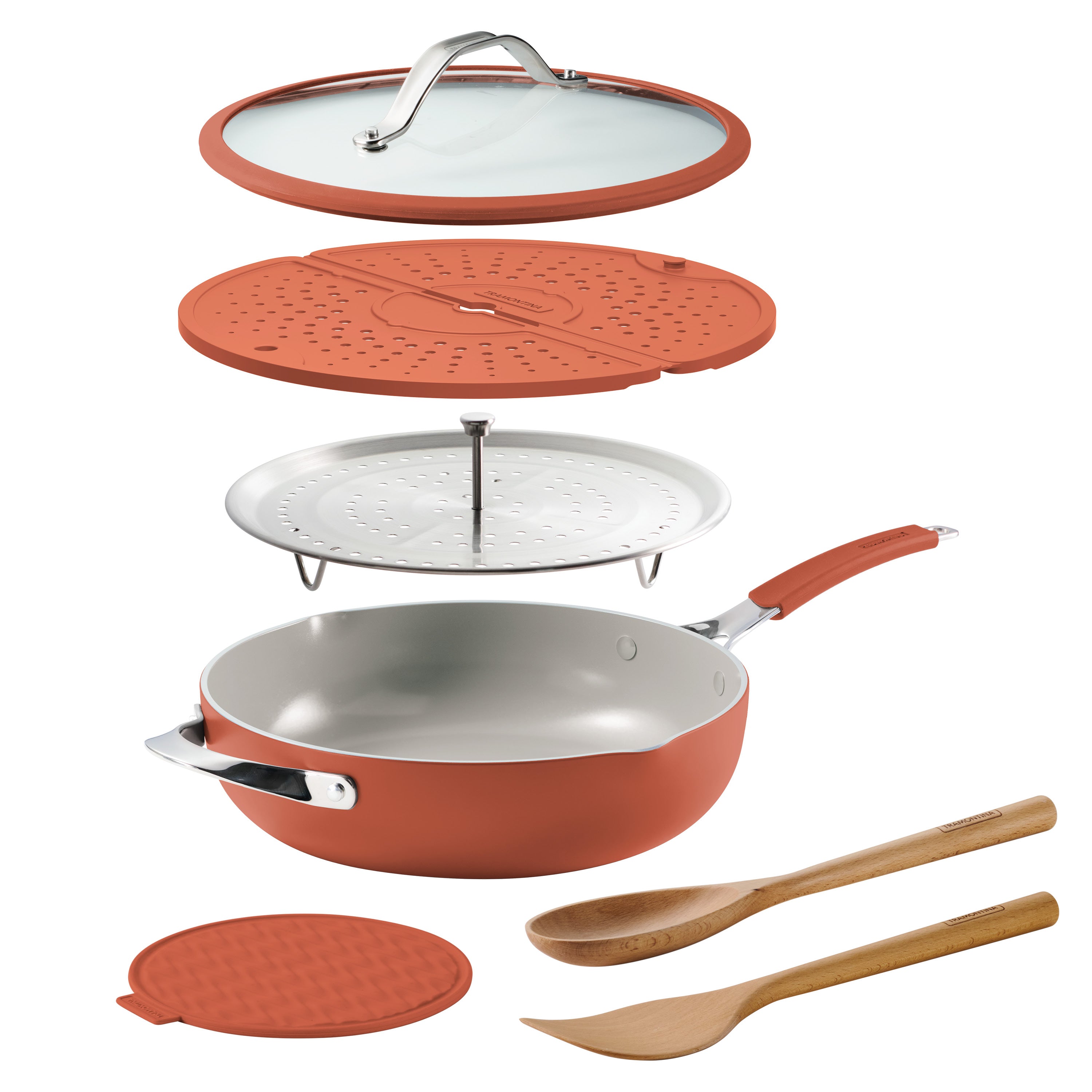 tramontina-vue-5-qt-all-in-one-plus-ceramic-nonstick-7-piece-jumbo-cooker-set image 2