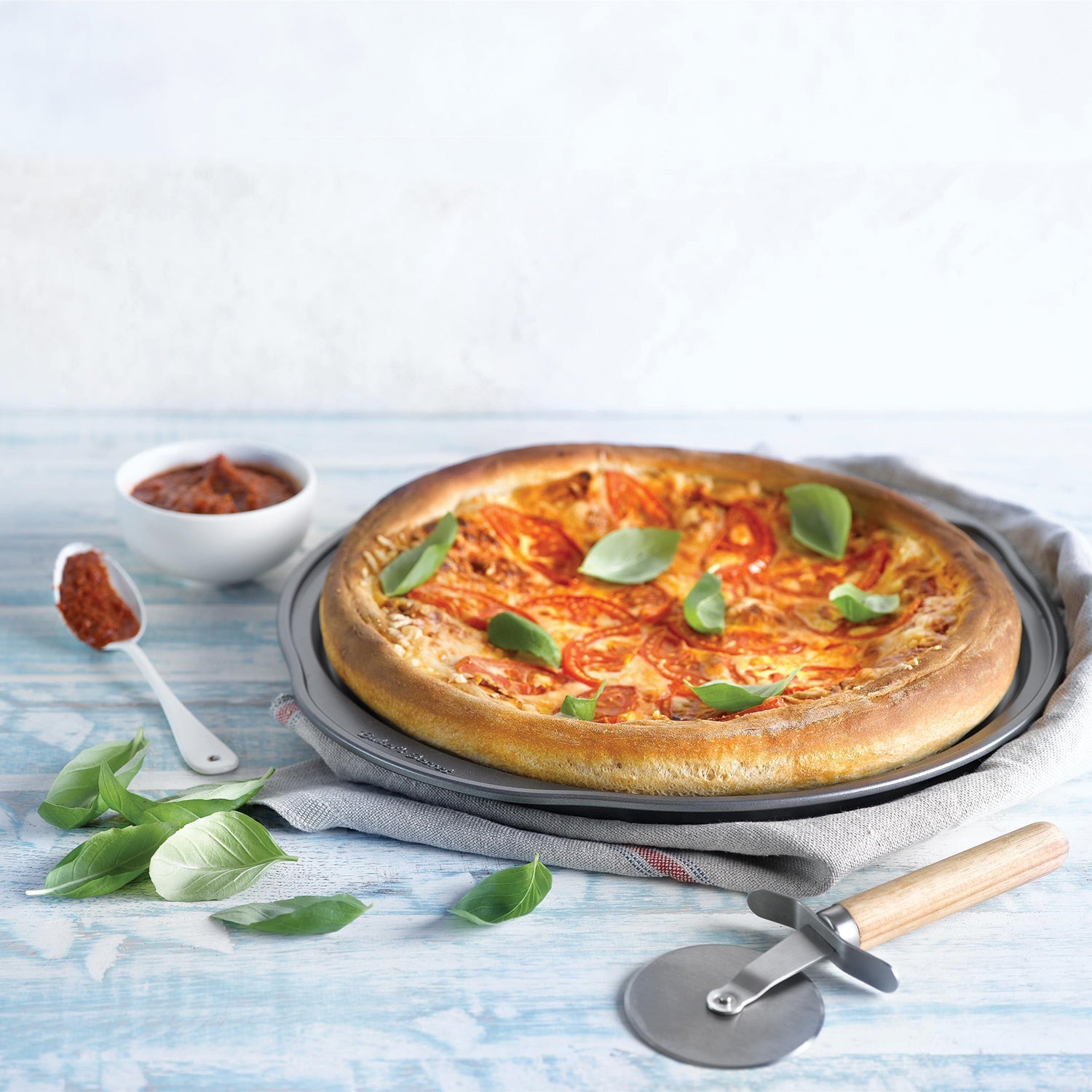 baker-s-secret-classic-14-non-stick-carbon-steel-pizza-pan-crisper image 3