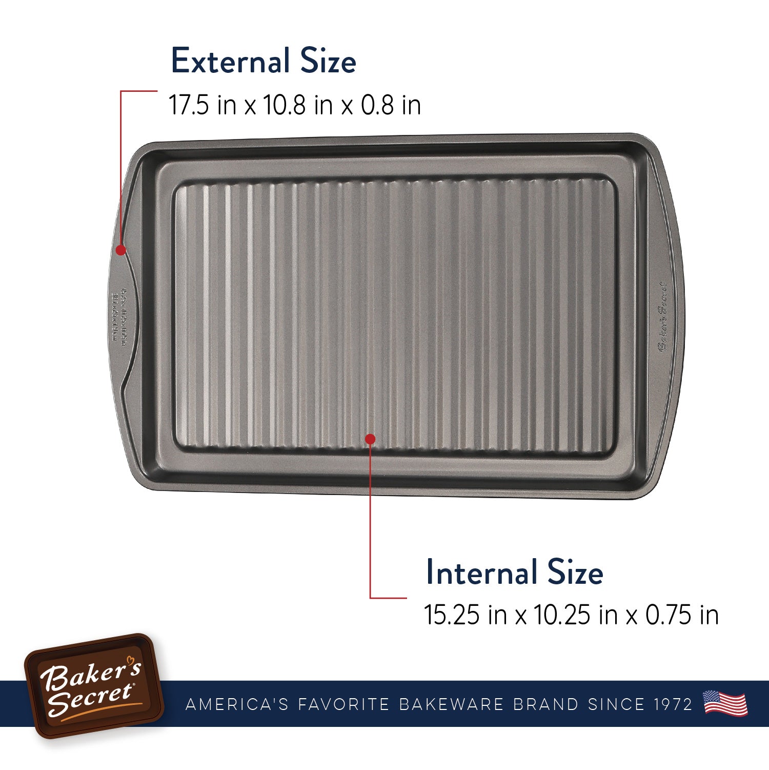 baker-s-secret-non-stick-carbon-steel-grill-pan-15-x-10-stovetop-griller-pan-wit image 3