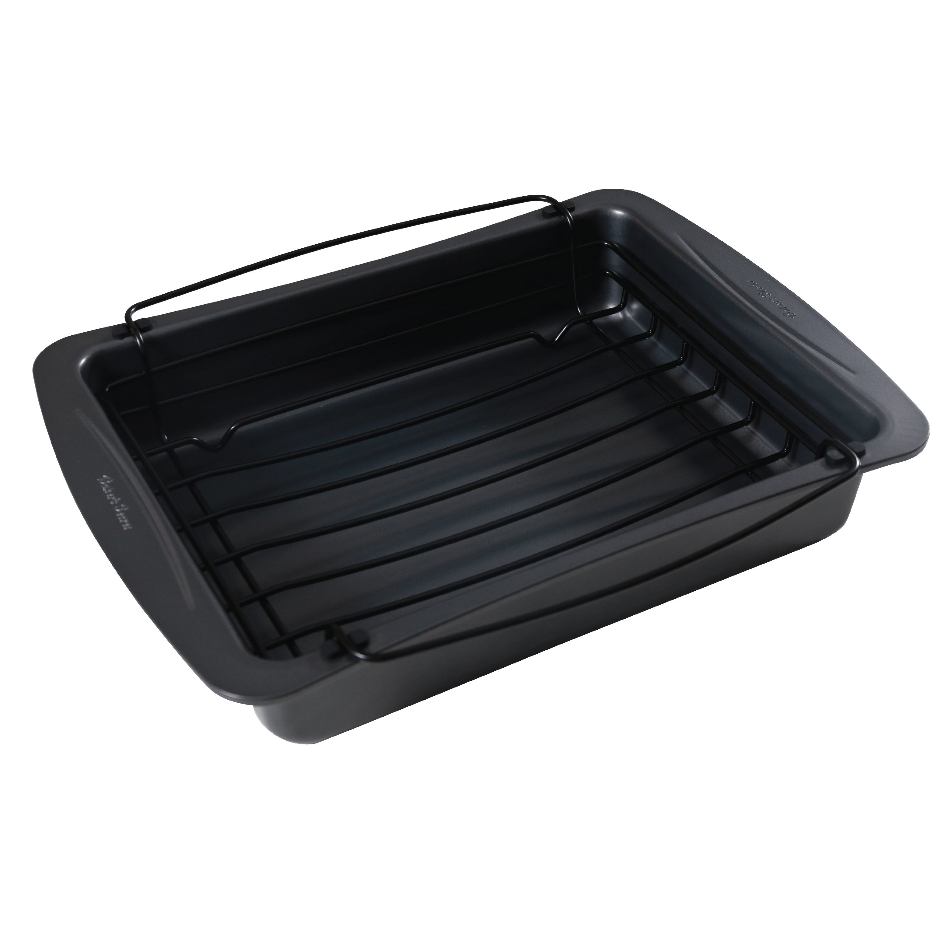 baker-s-secret-medium-roaster-with-rack-15-x-12-non-stick-carbon-steel-oven-safe image 3