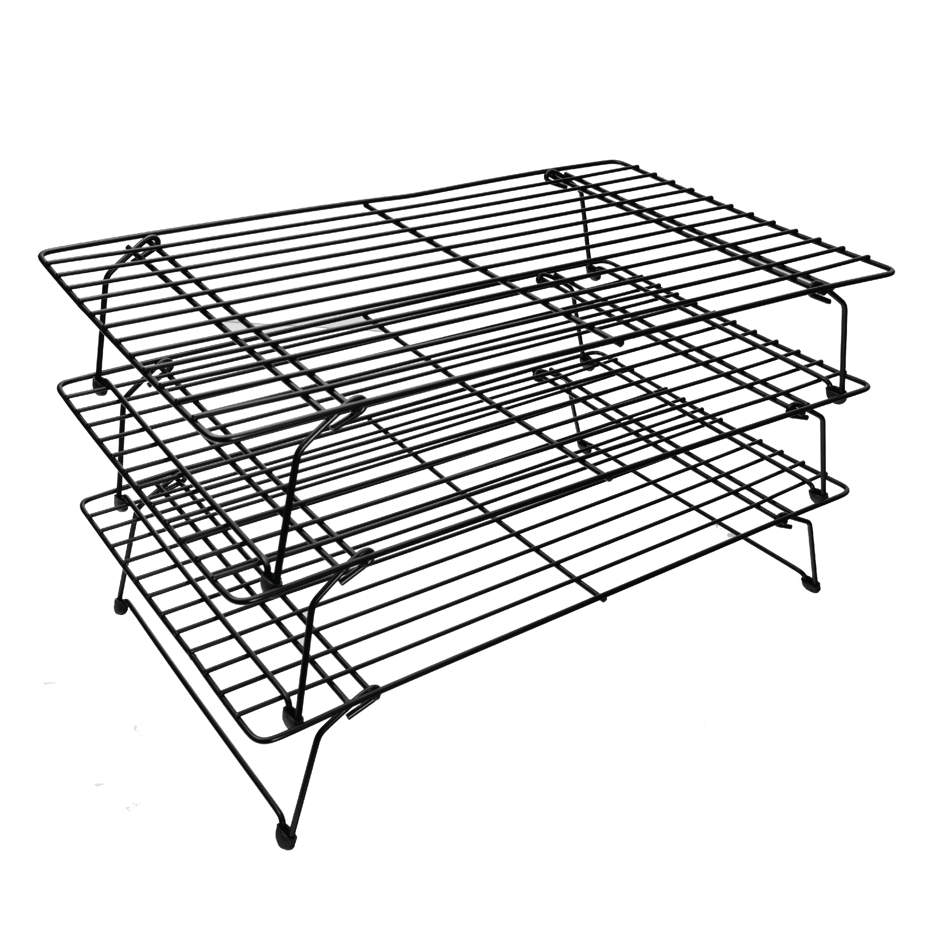 baker-s-secret-set-of-3-non-stick-cooling-racks-stackable-15-x-9-8-racks-with-pr image 2