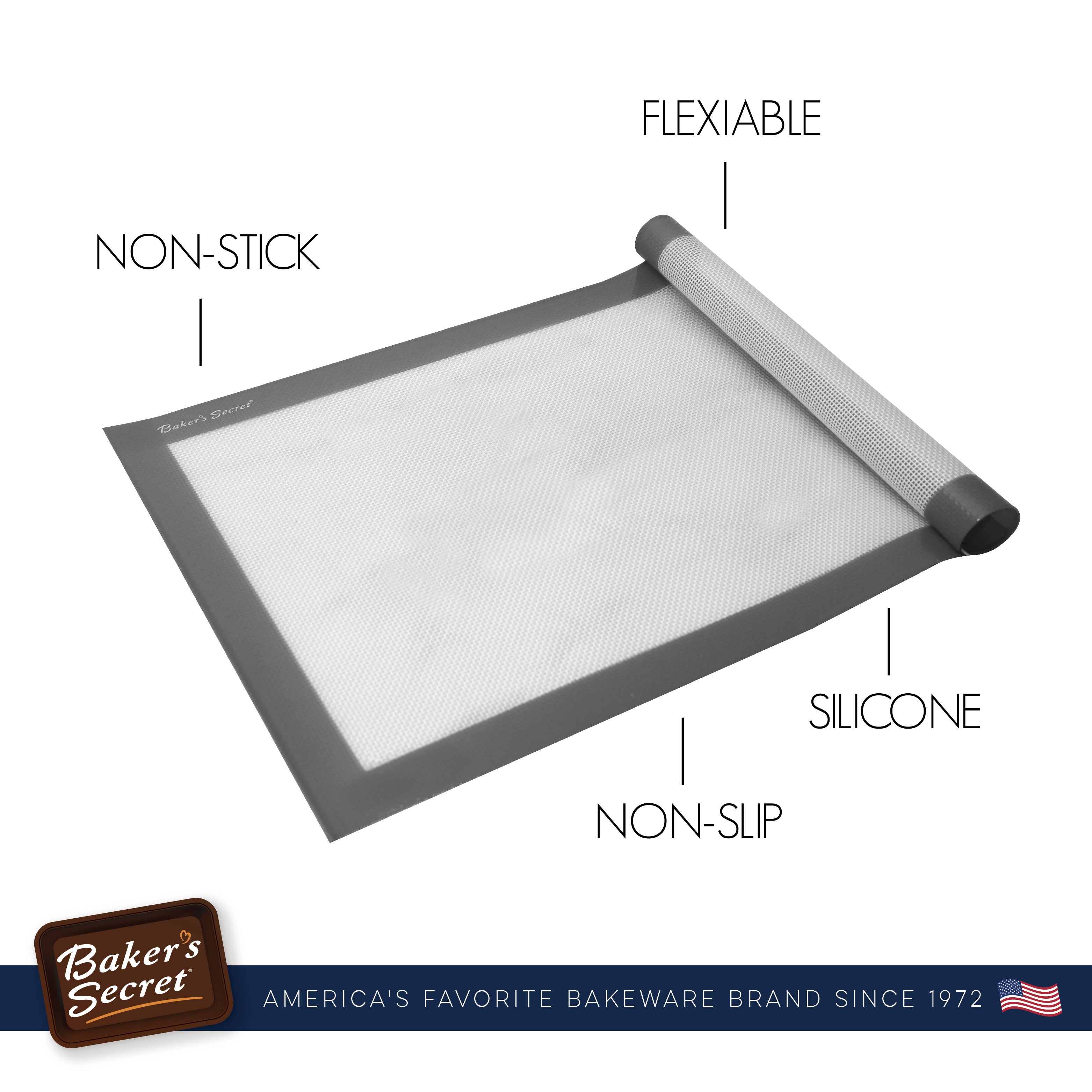 baker-s-secret-non-stick-silicone-baking-mat-16-5-x-11-reusable-oven-safe-baking image 3