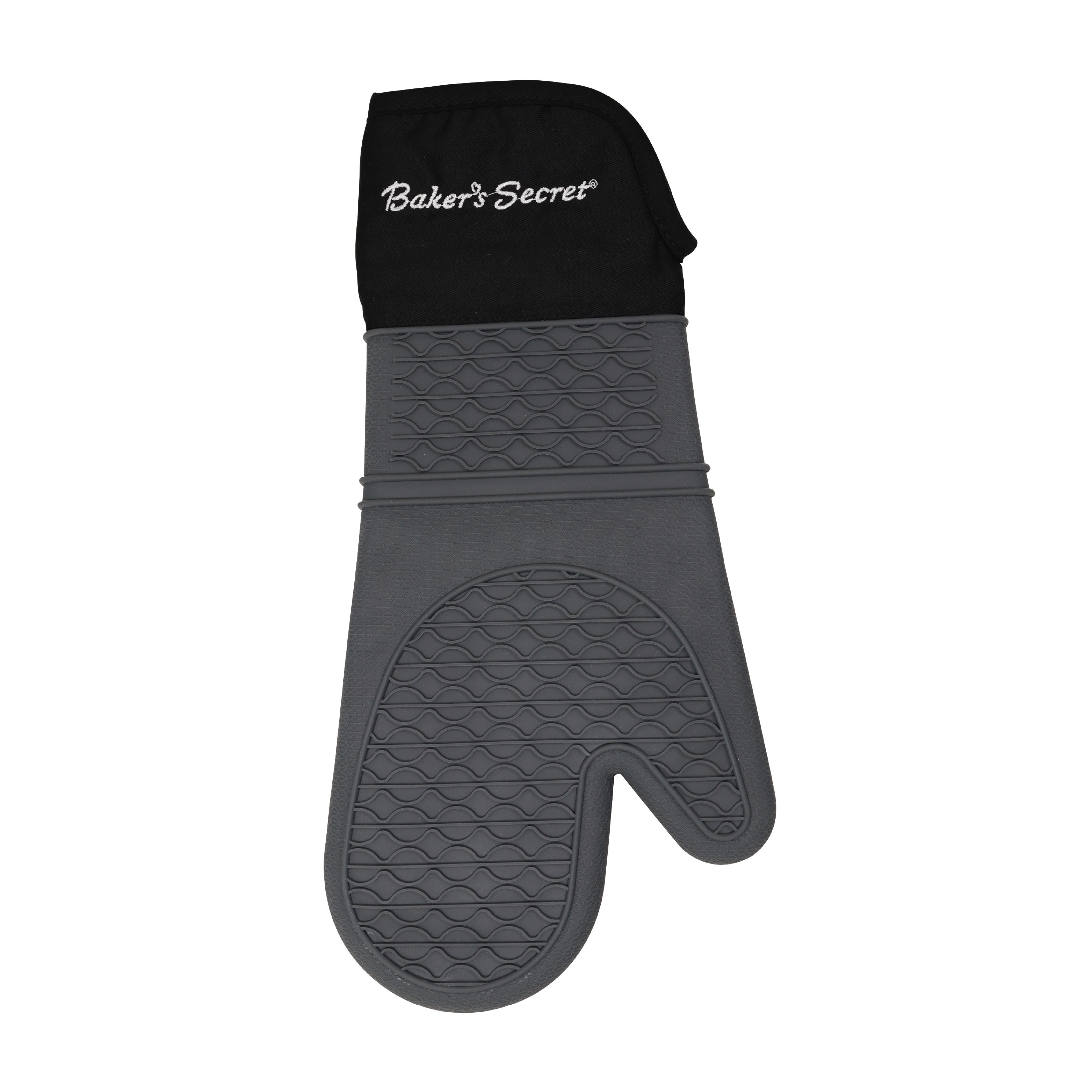 baker-s-secret-oven-mitt-thick-silicone-heat-resistant-glove-with-cotton-lining image 1