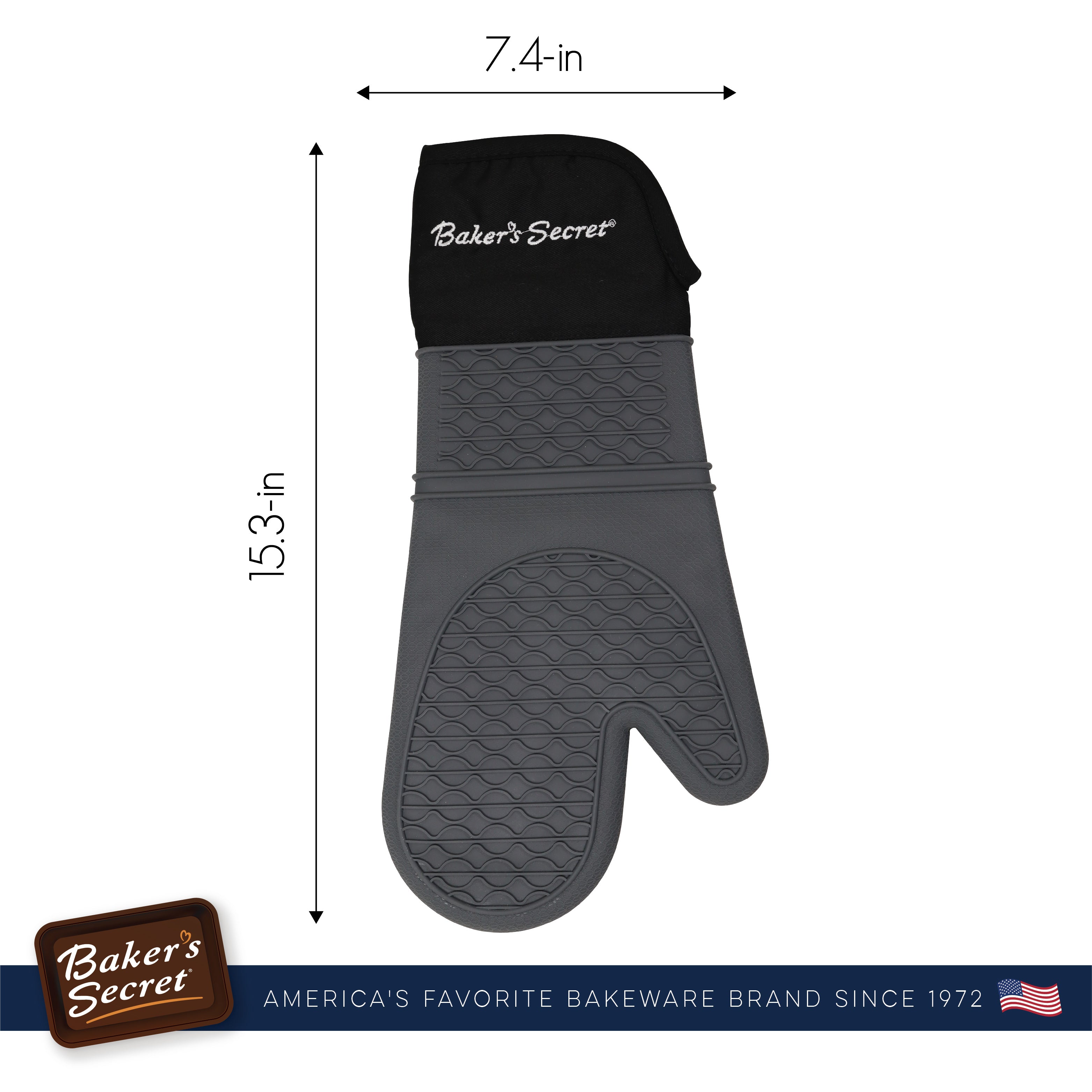 baker-s-secret-oven-mitt-thick-silicone-heat-resistant-glove-with-cotton-lining image 3