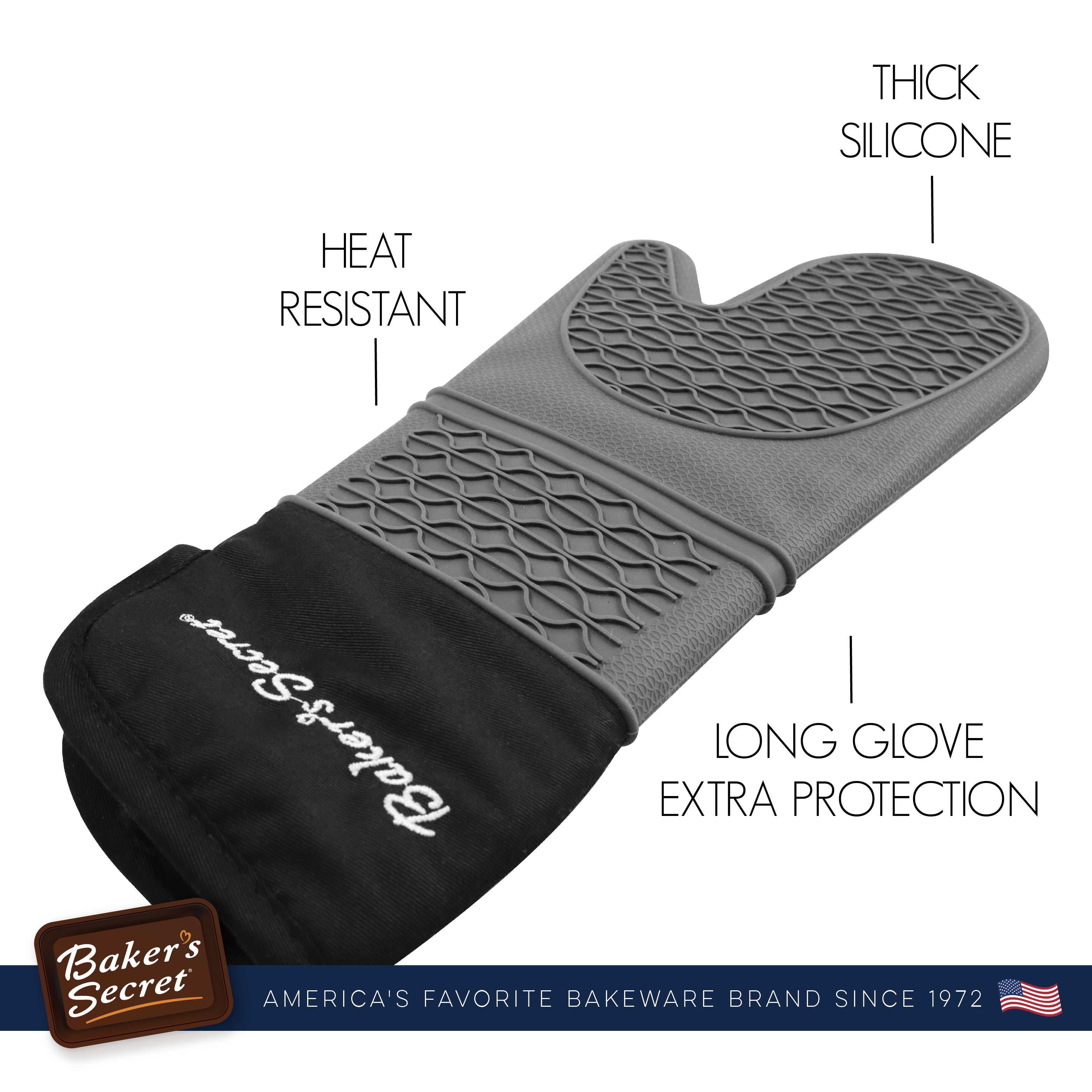 baker-s-secret-oven-mitt-thick-silicone-heat-resistant-glove-with-cotton-lining image 5