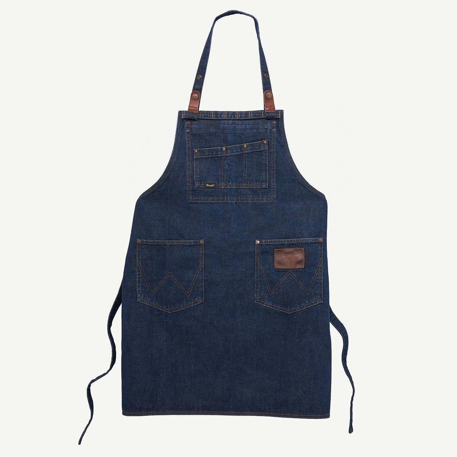 wrangler-x-made-in-denim-chef-apron-rugged-western-durability-kitchen-grill-apro image 1