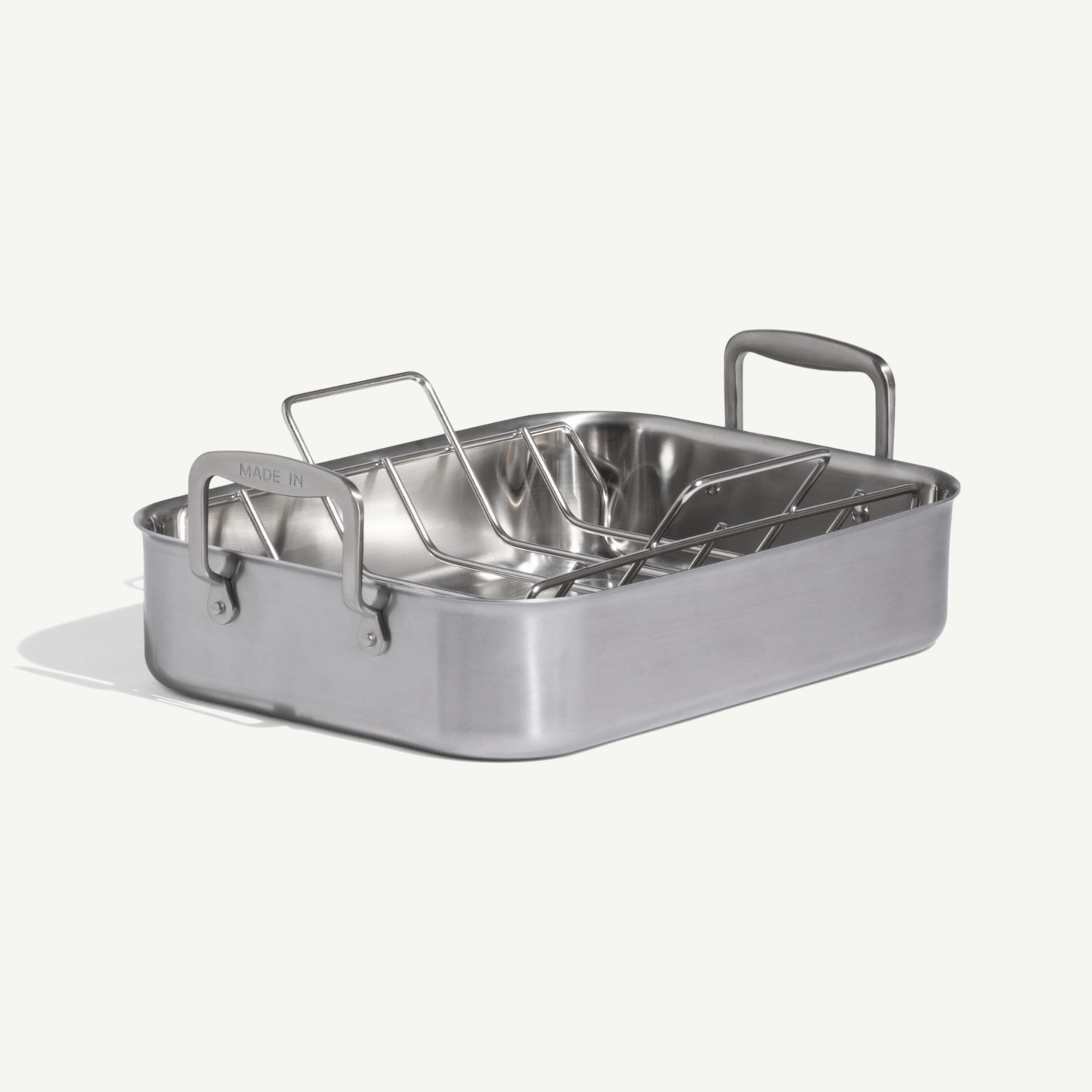 made-in-stainless-clad-roasting-pan-5-ply-stainless-steel-induction-compatible-l image 2