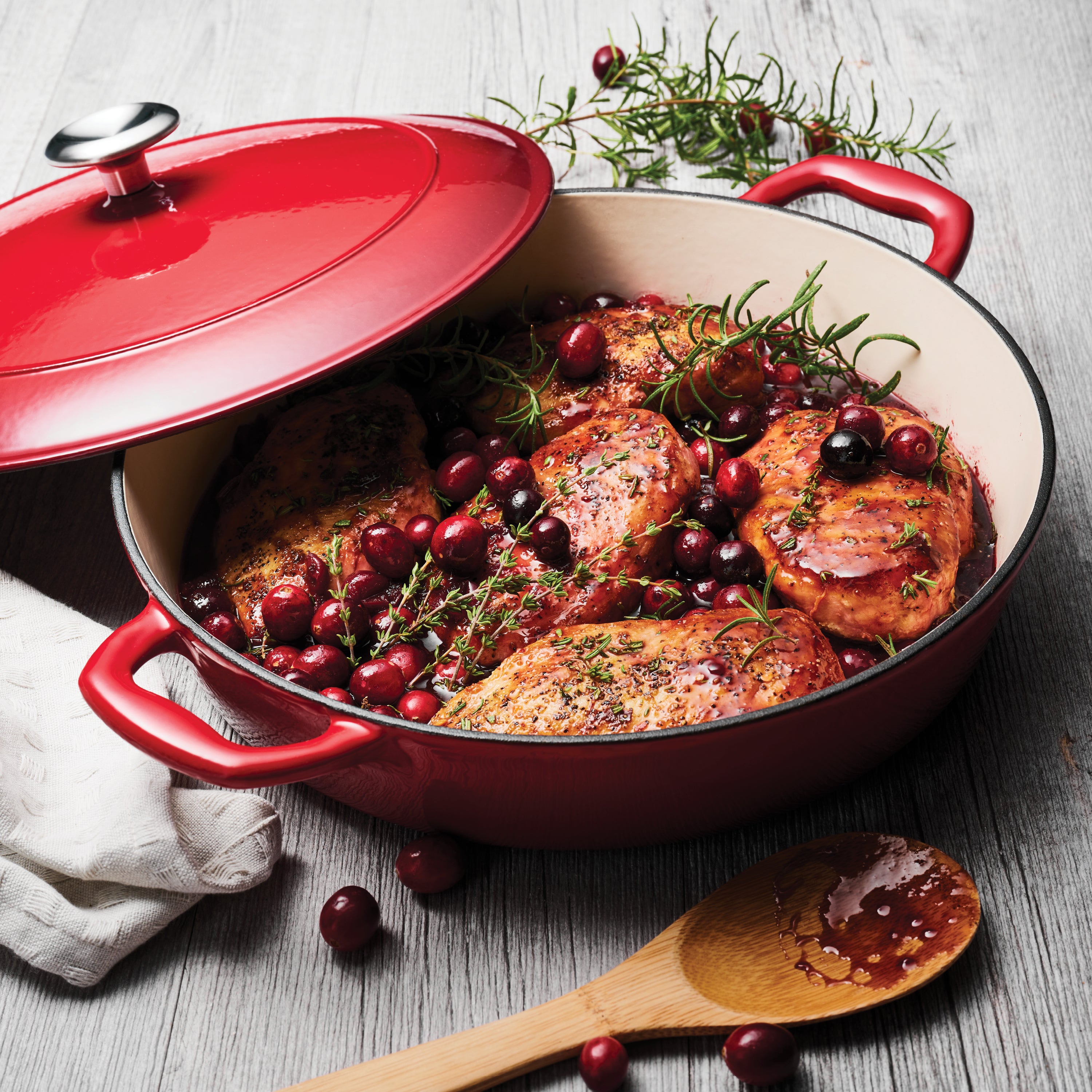 tramontina-bestow-4-quart-enameled-cast-iron-covered-braiser-self-basting-lid-wi image 2