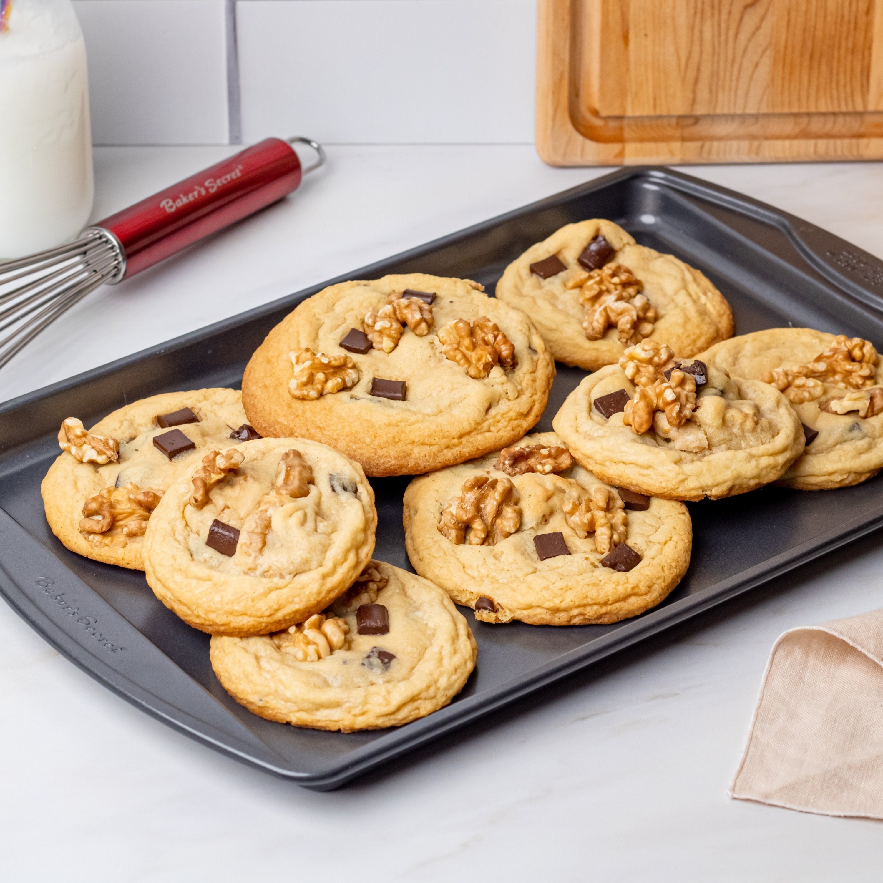 baker-s-secret-non-stick-cookie-sheet-3-size-set-13-15-17-carbon-steel-oven-safe image 2