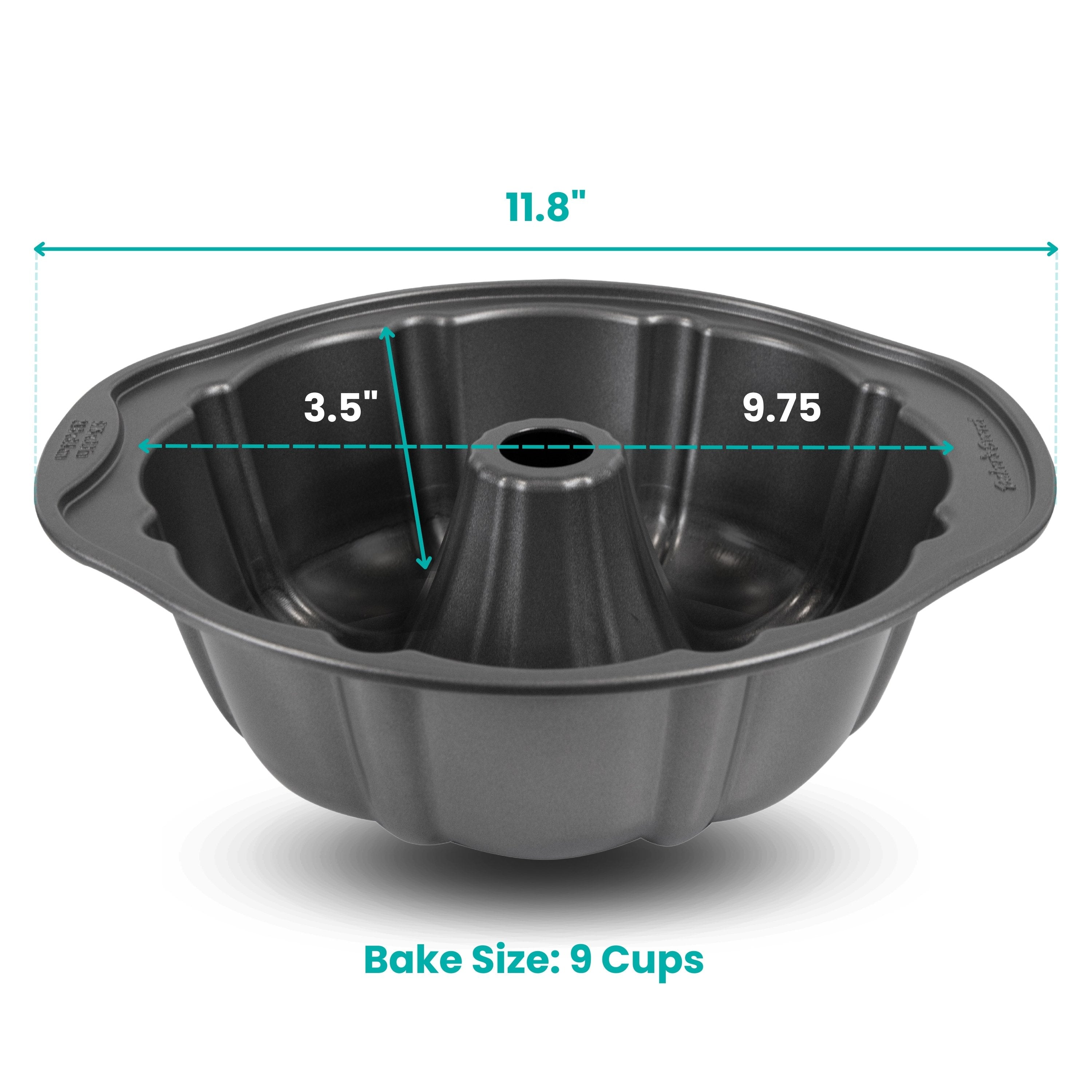 baker-s-secret-fluted-cake-pan-9-75-non-stick-carbon-steel-oven-safe-to-450-f image 2