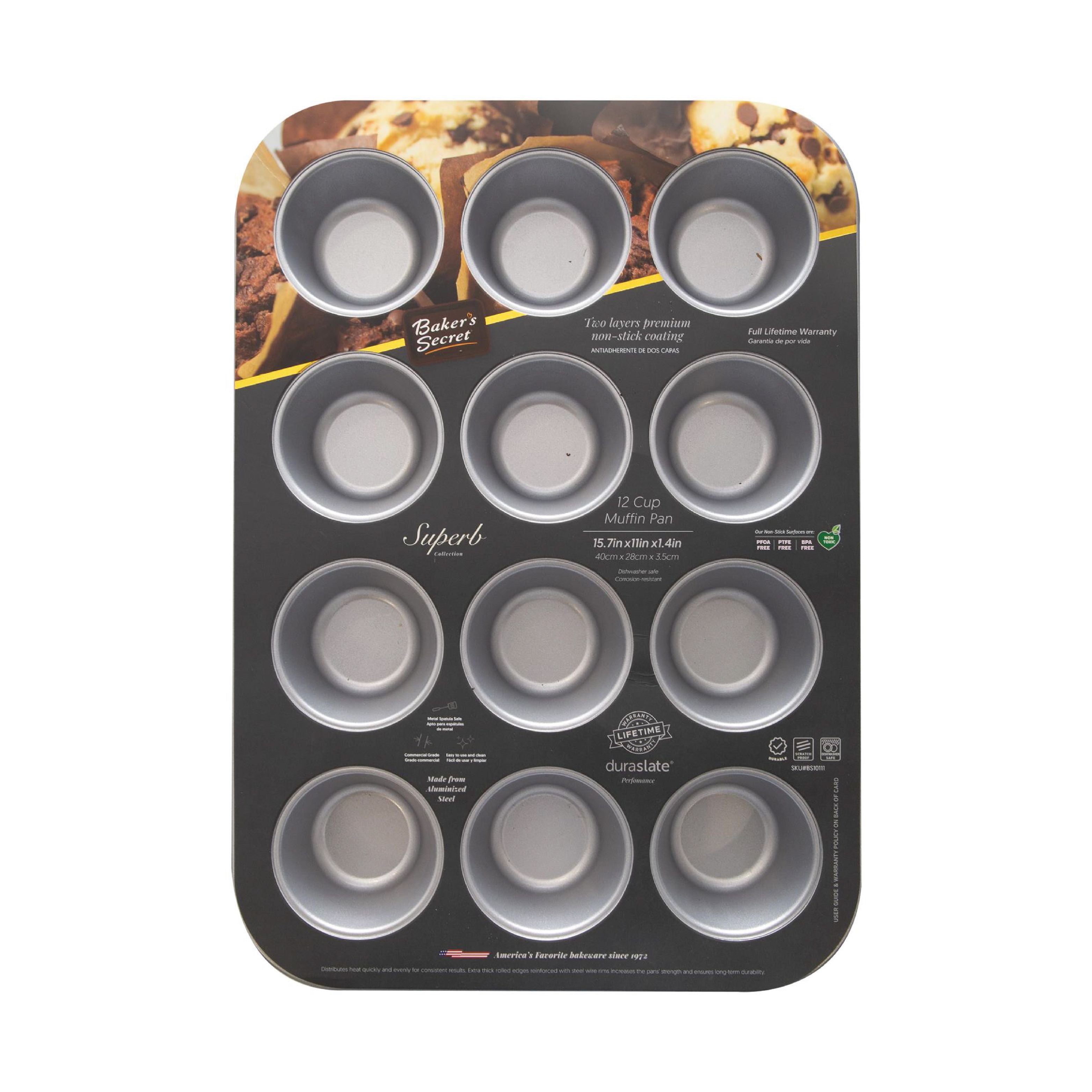 baker-s-secret-superb-non-stick-aluminized-steel-12-cup-muffin-pan image 1