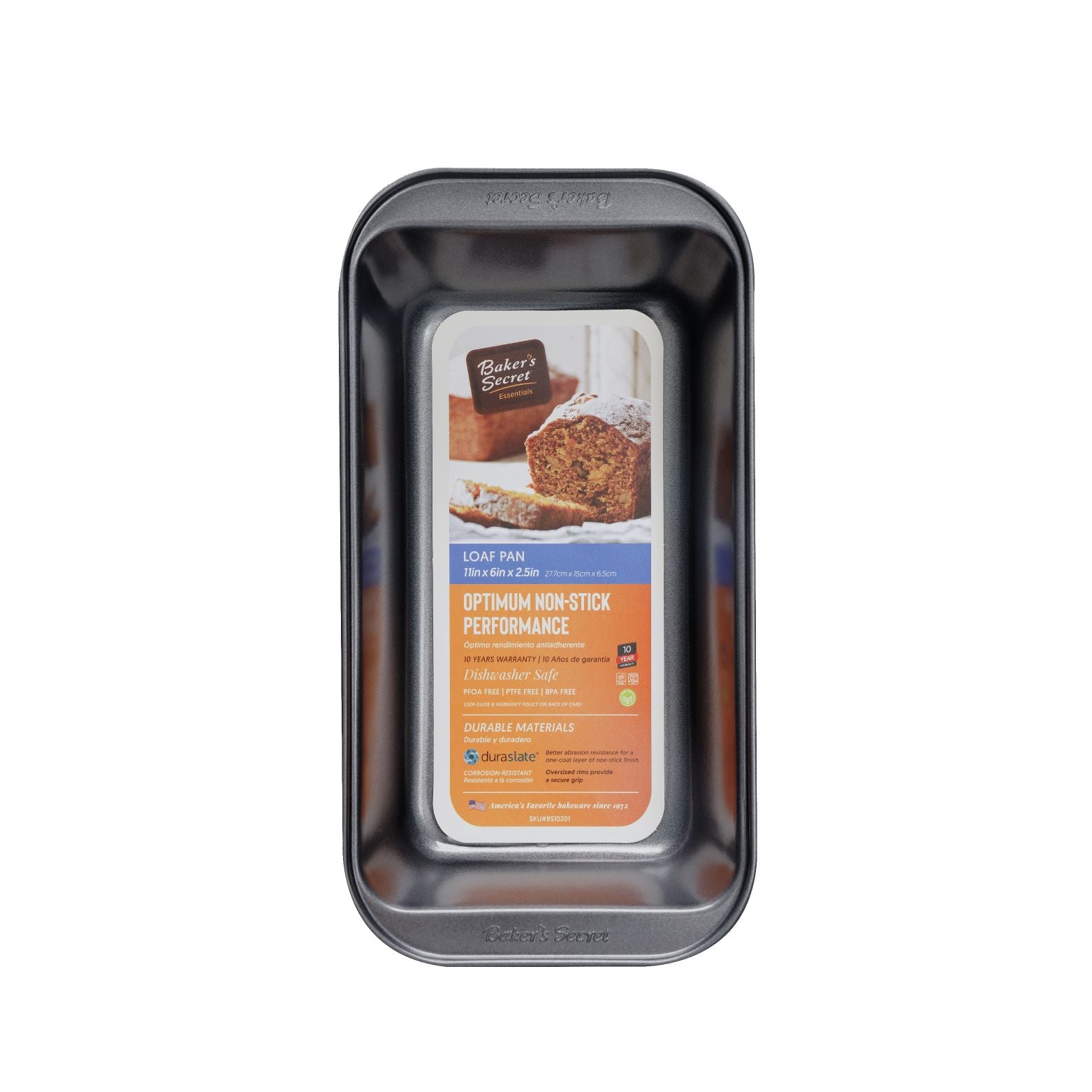 baker-s-secret-essentials-11-x-6-non-stick-carbon-steel-loaf-pan image 1