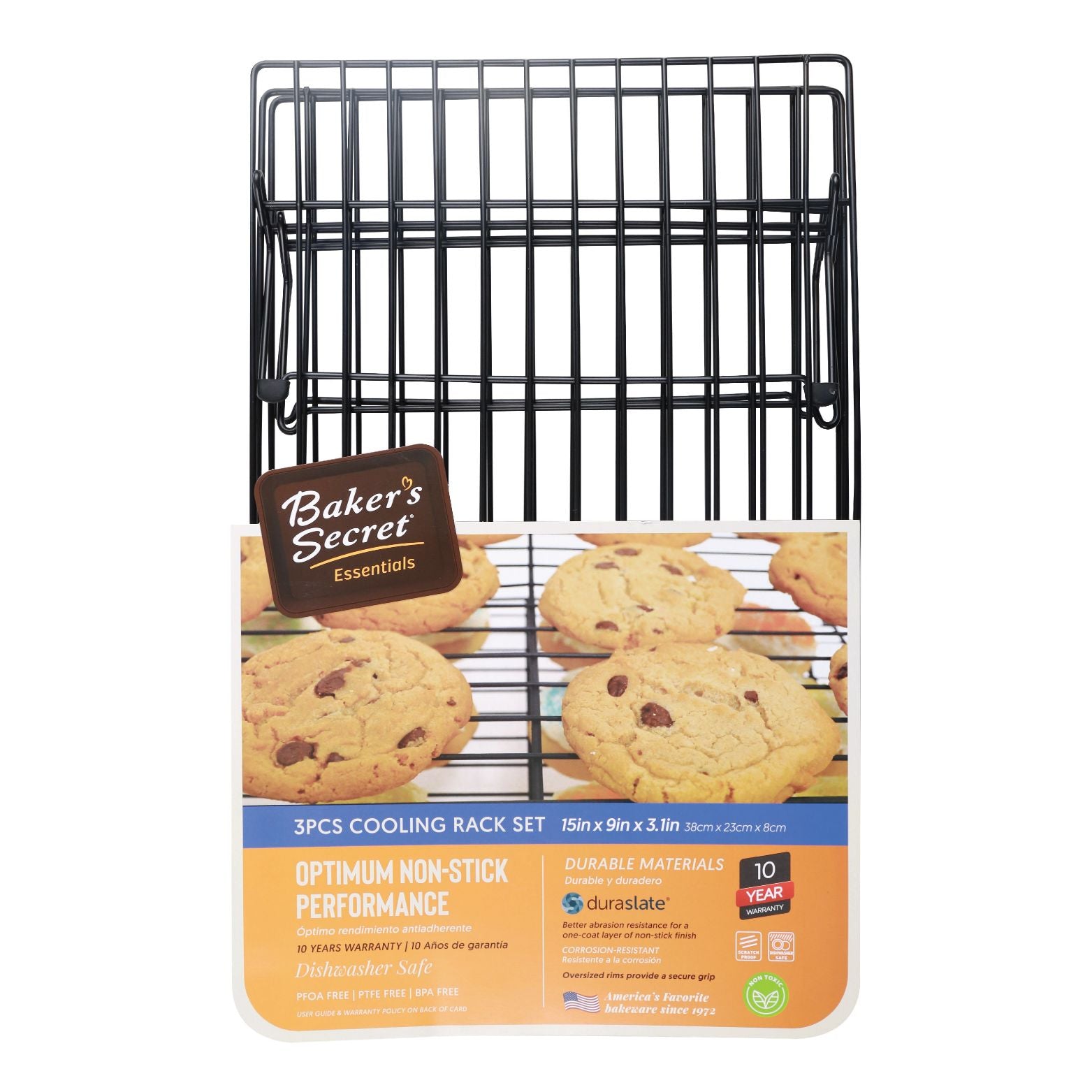 baker-s-secret-set-of-3-non-stick-cooling-racks-stackable-15-x-9-8-racks-with-pr image 1