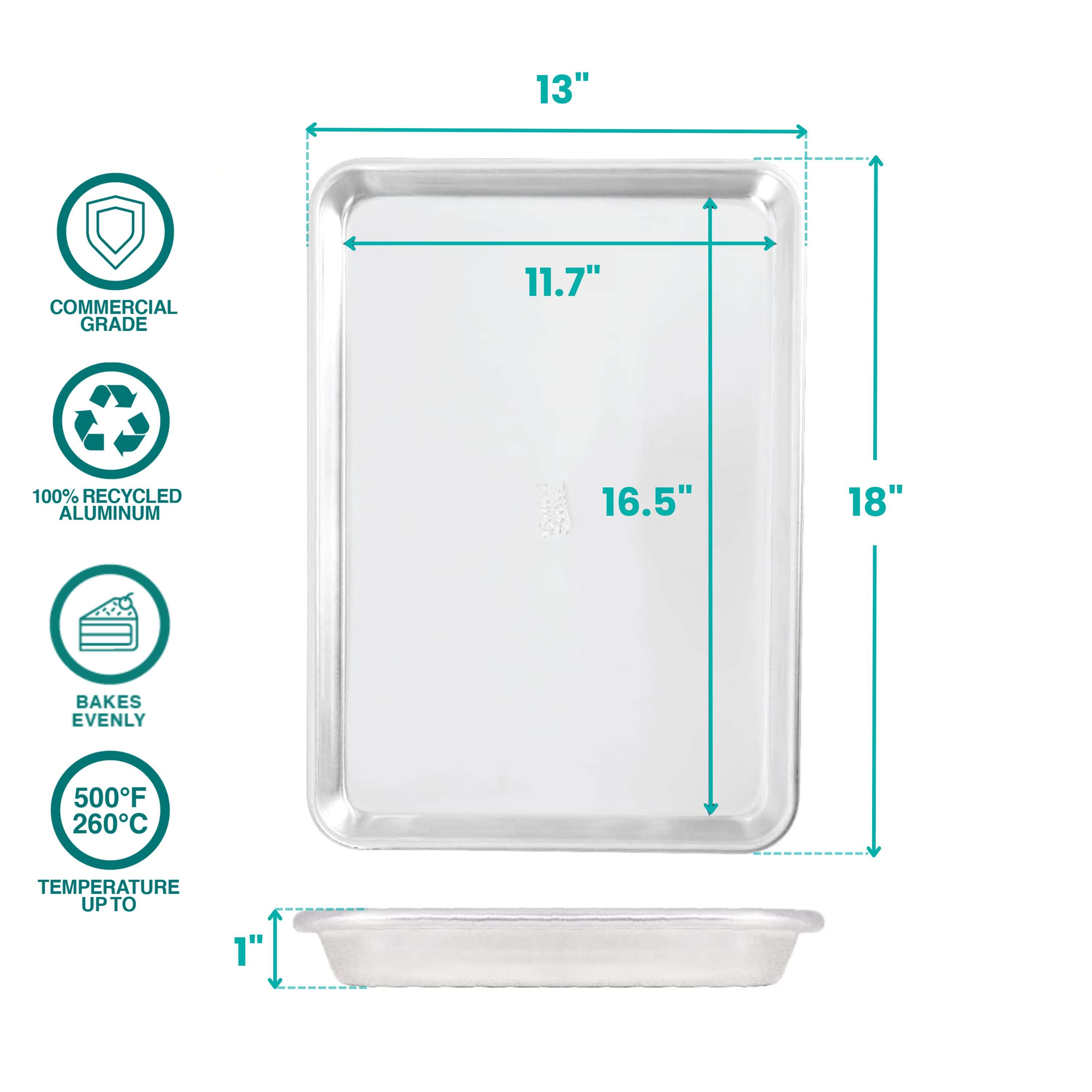 baker-s-secret-commercial-grade-pure-aluminum-cookie-sheet-16-5-x-11-7-0-8mm-nev image 2