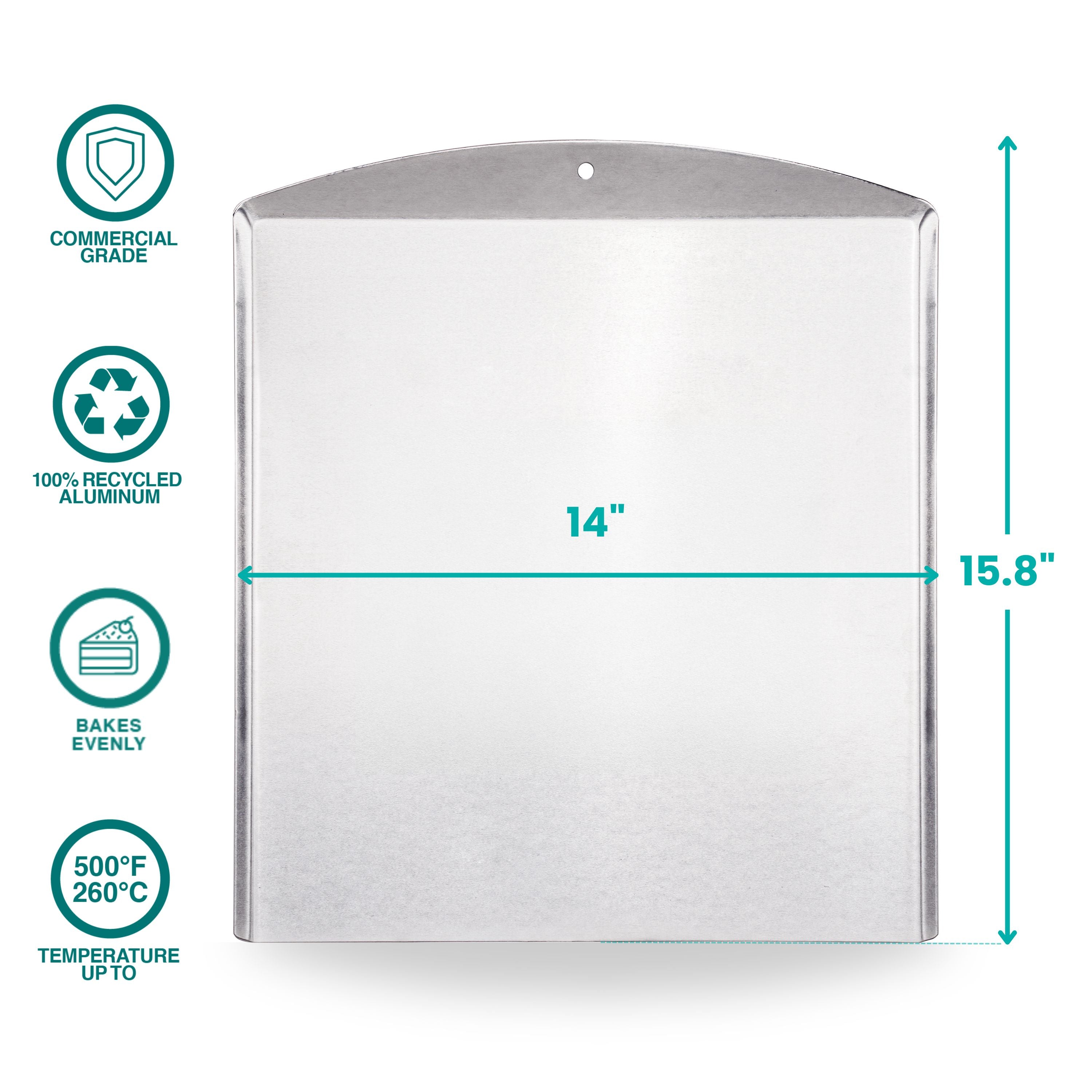 baker-s-secret-commercial-grade-natural-pure-aluminum-cookie-sheet-with-raised-e image 2