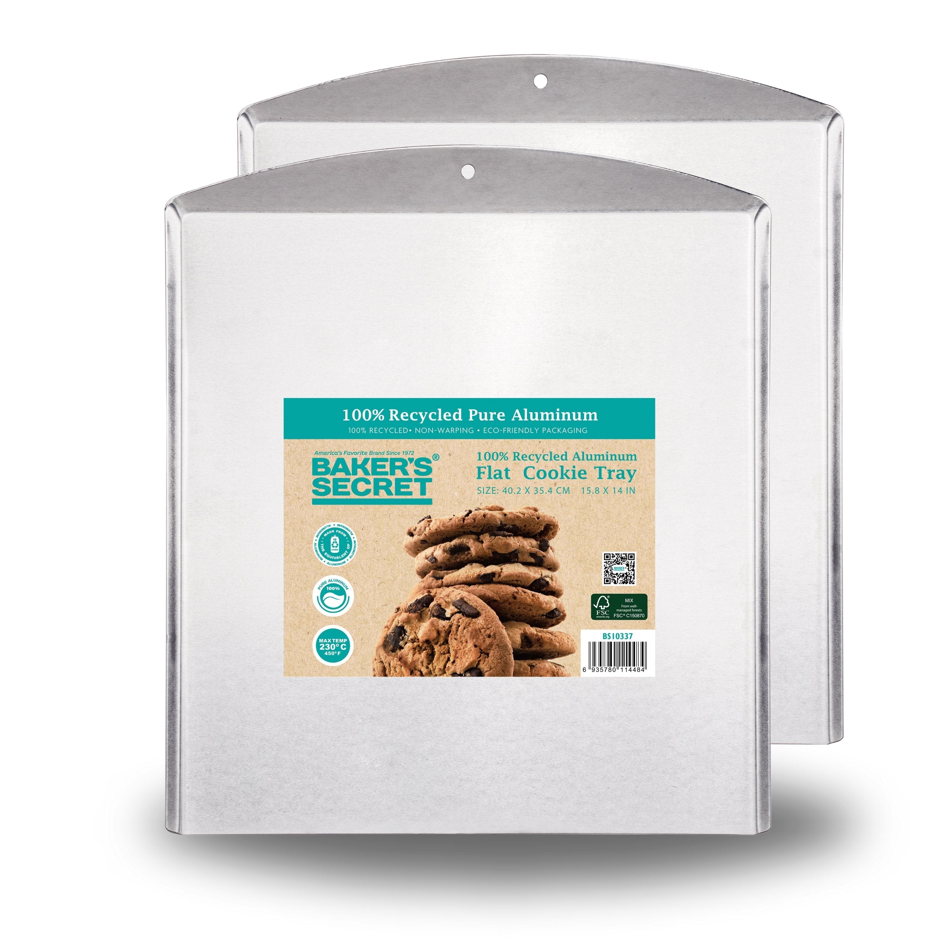 baker-s-secret-commercial-grade-natural-pure-aluminum-cookie-sheet-with-raised-e image 6