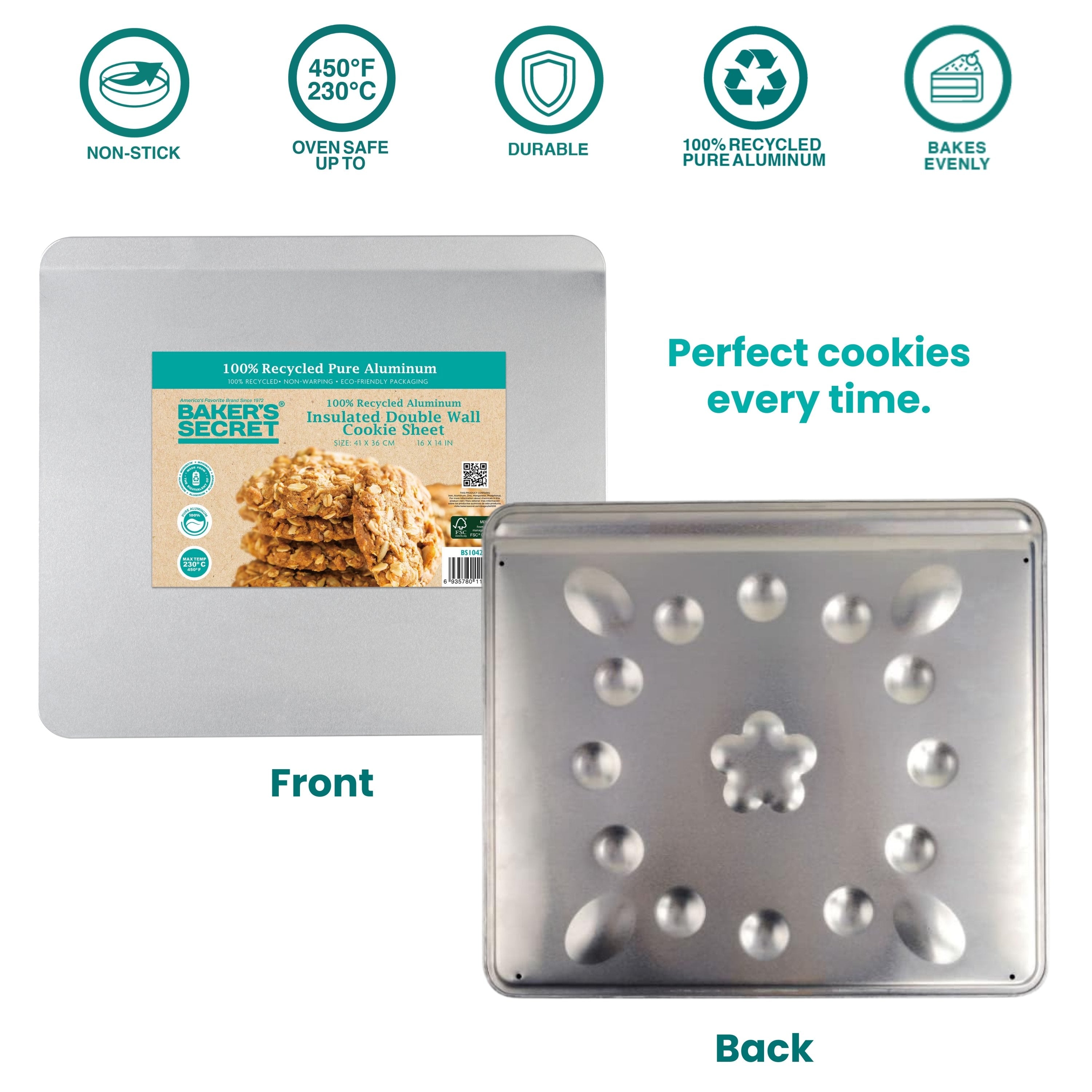 baker-s-secret-pure-aluminum-insulated-cookie-sheet-air-insulated-anti-over-brow image 5