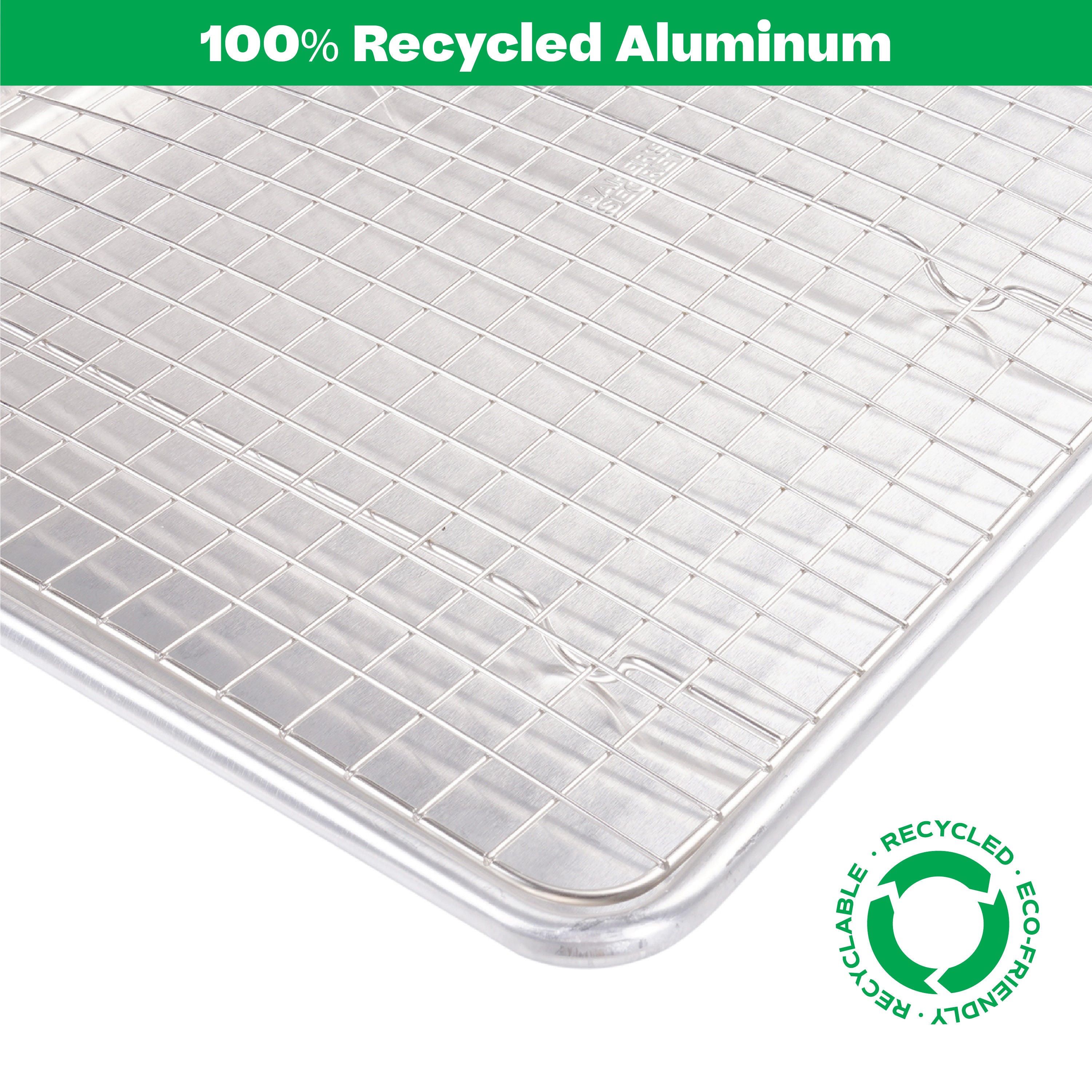 baker-s-secret-18-100-recycled-aluminum-cookie-sheet-with-cooling-rack-set image 2