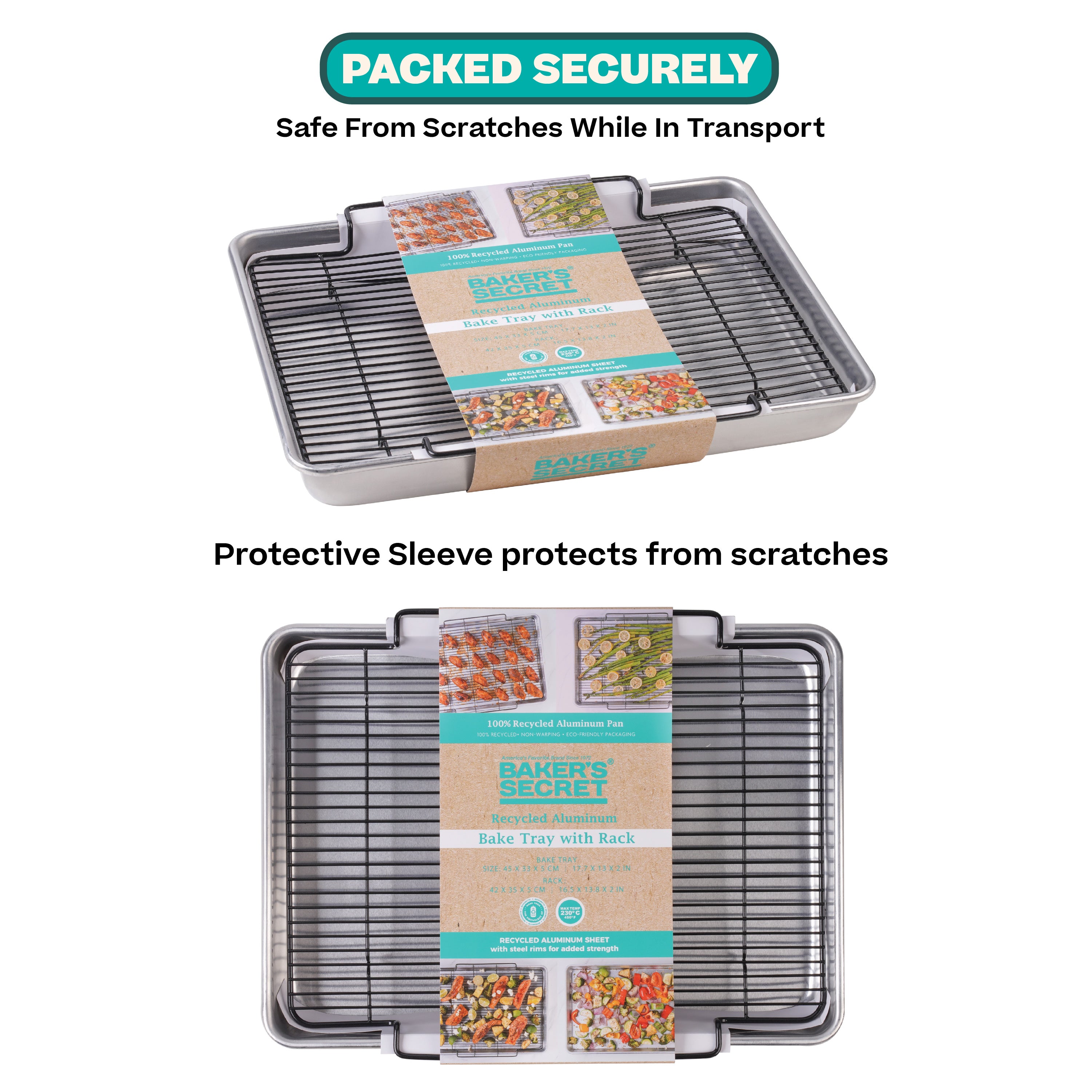 baker-s-secret-large-roaster-pan-with-non-stick-rack-19-x-13-100-recycled-alumin image 5