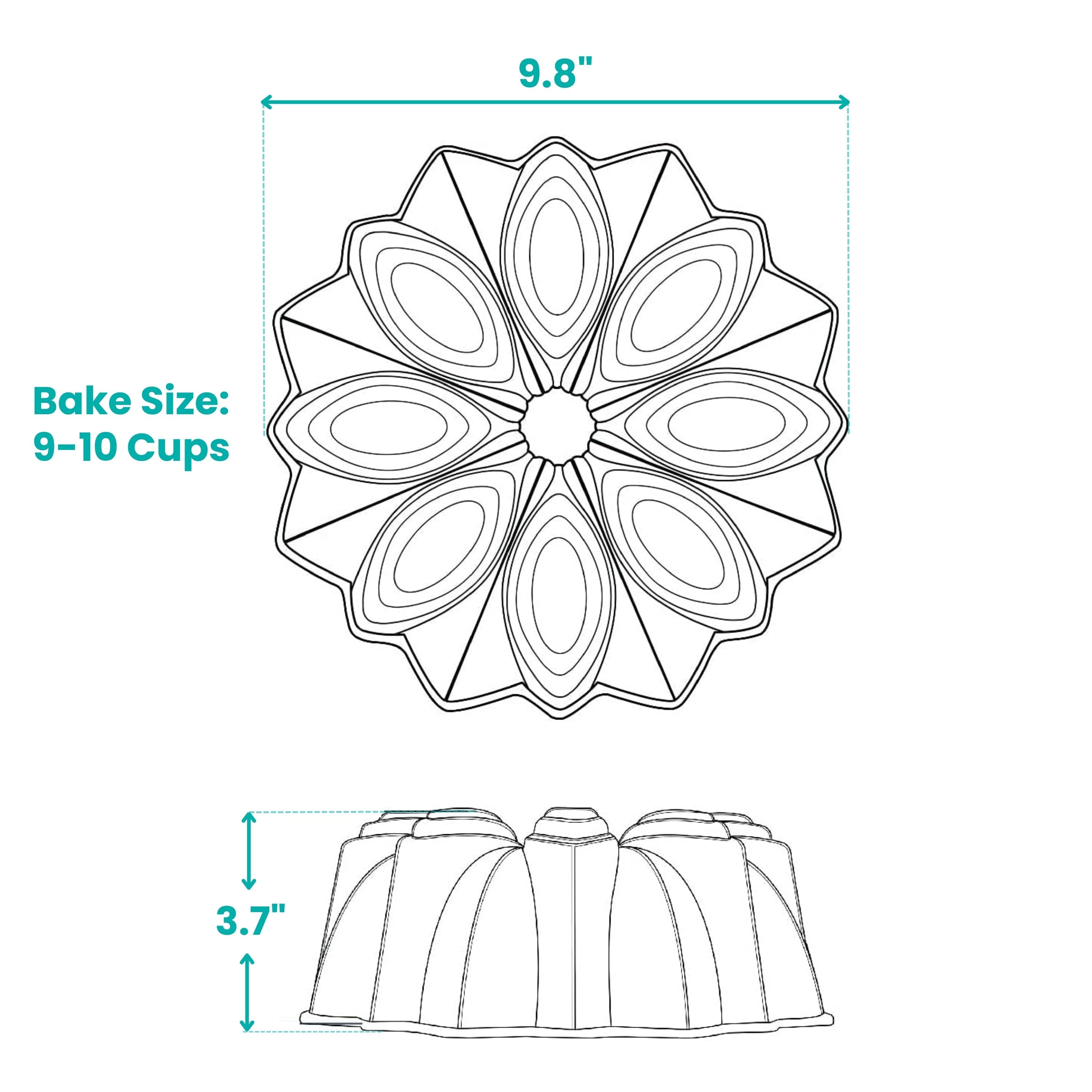 baker-s-secret-bloom-non-stick-fluted-tube-pan-9-heavy-gauge-cast-aluminum-with- image 2