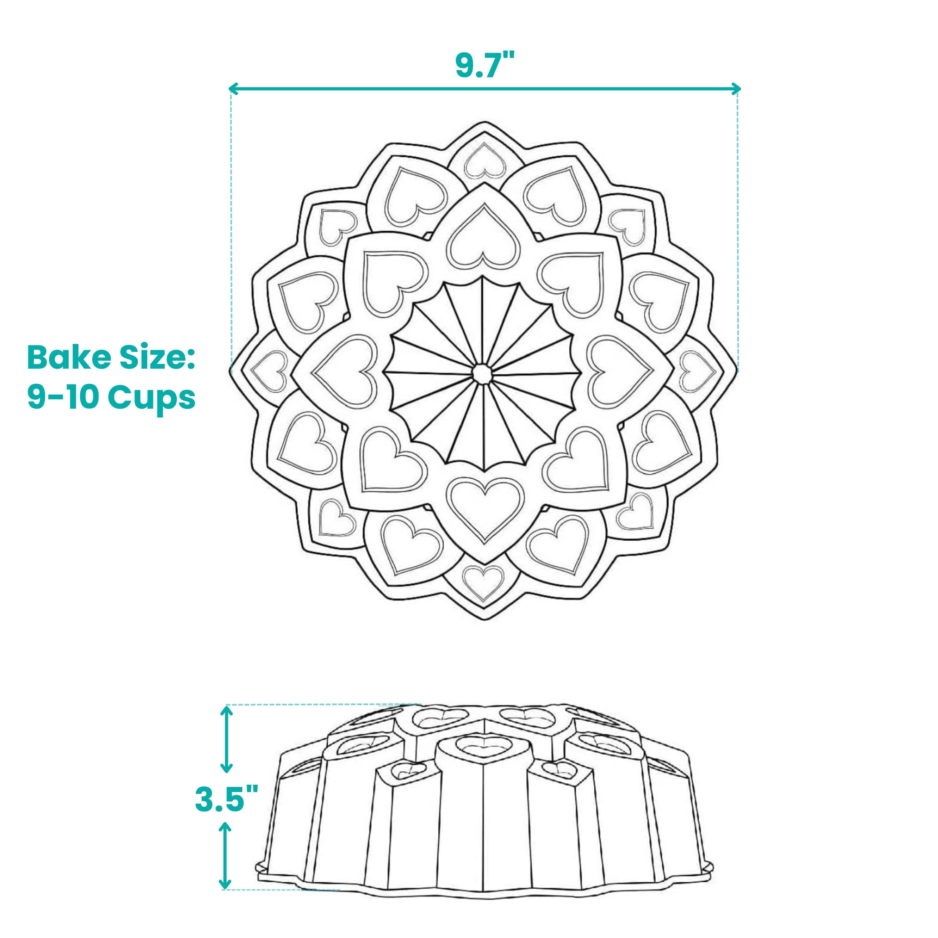 baker-s-secret-amour-non-stick-cast-aluminum-fluted-tube-pan-9-bundt-cake-pan-do image 2