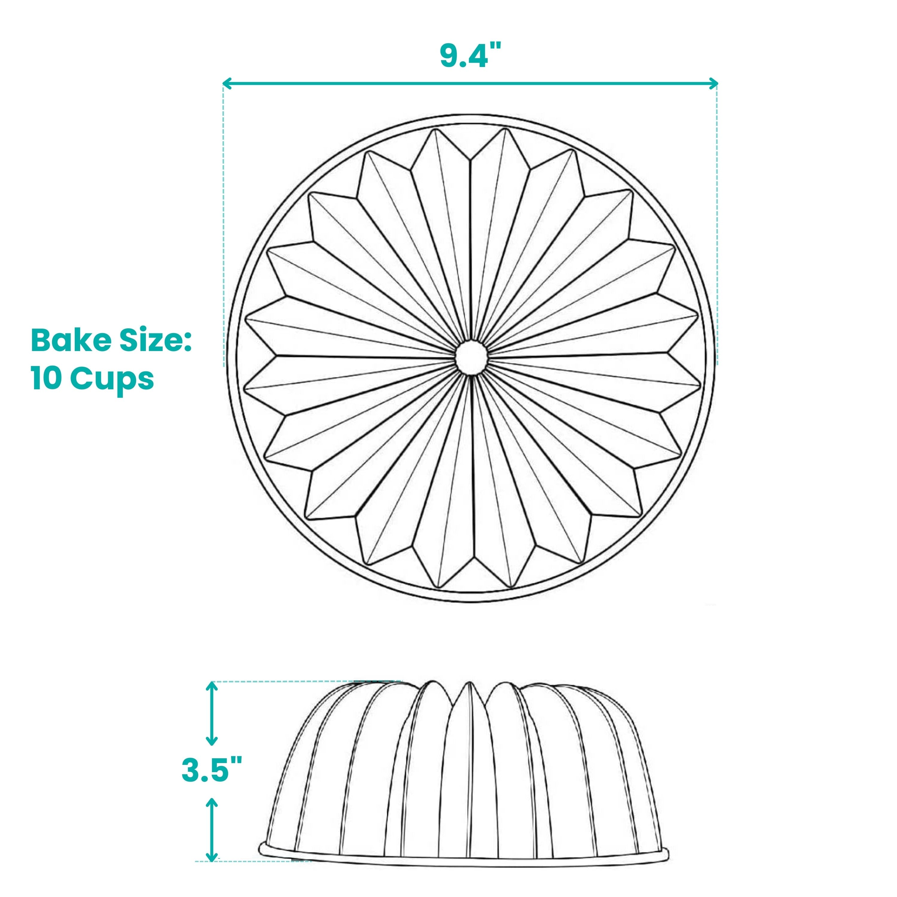 baker-s-secret-french-wreath-9-non-stick-cast-aluminum-fluted-tube-pan-9-7-cup image 2