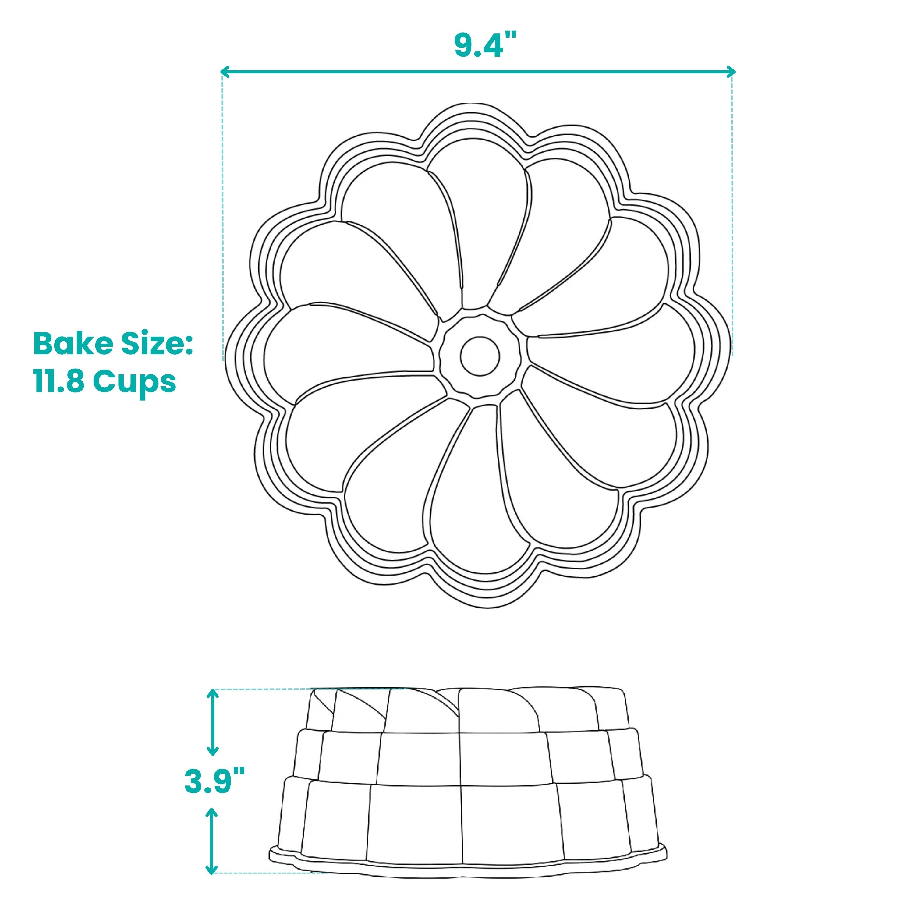 baker-s-secret-petal-non-stick-cast-aluminum-fluted-tube-pan-9-inch-bundt-style- image 2