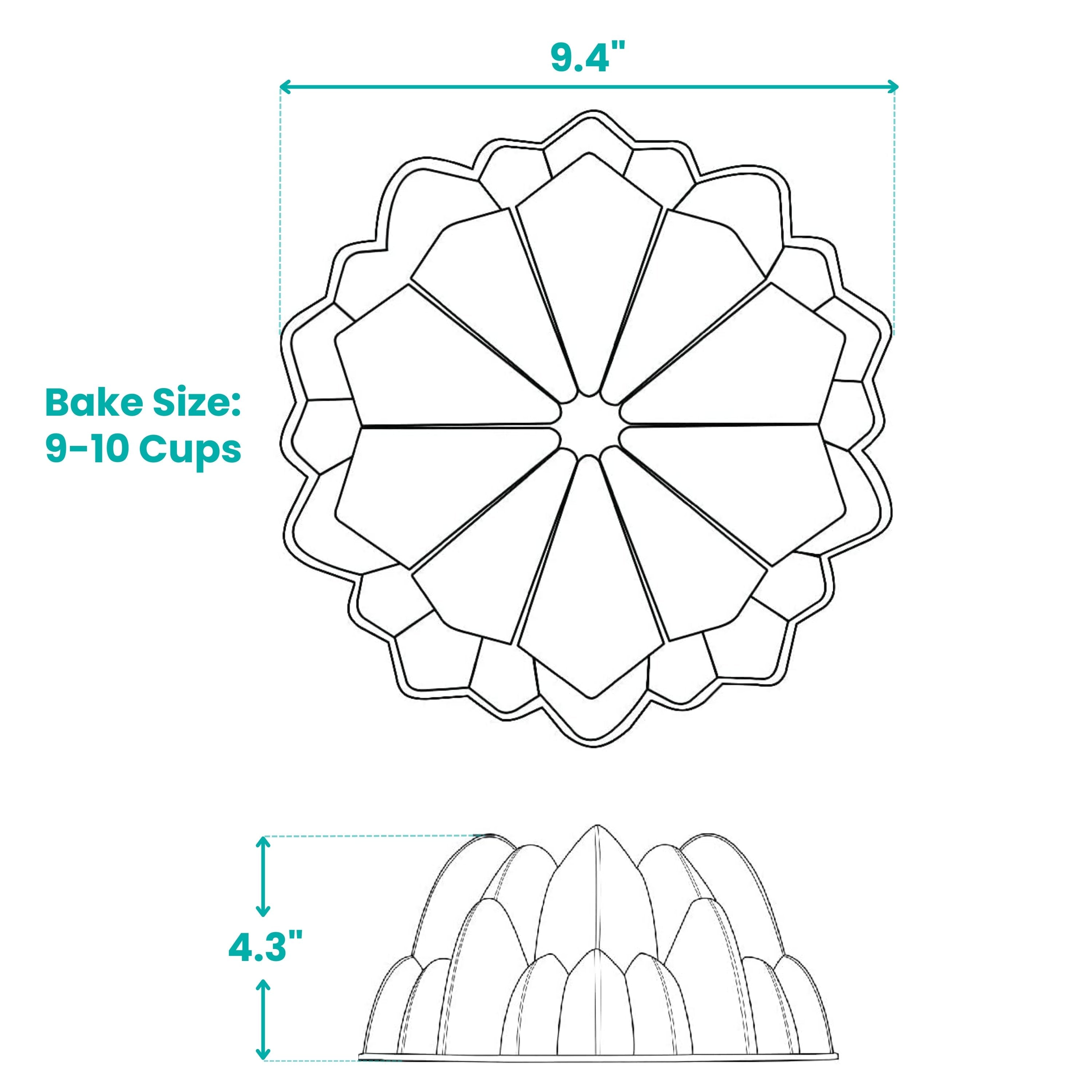 baker-s-secret-cascade-non-stick-cast-aluminum-fluted-tube-pan-9-heavy-gauge-lif image 2