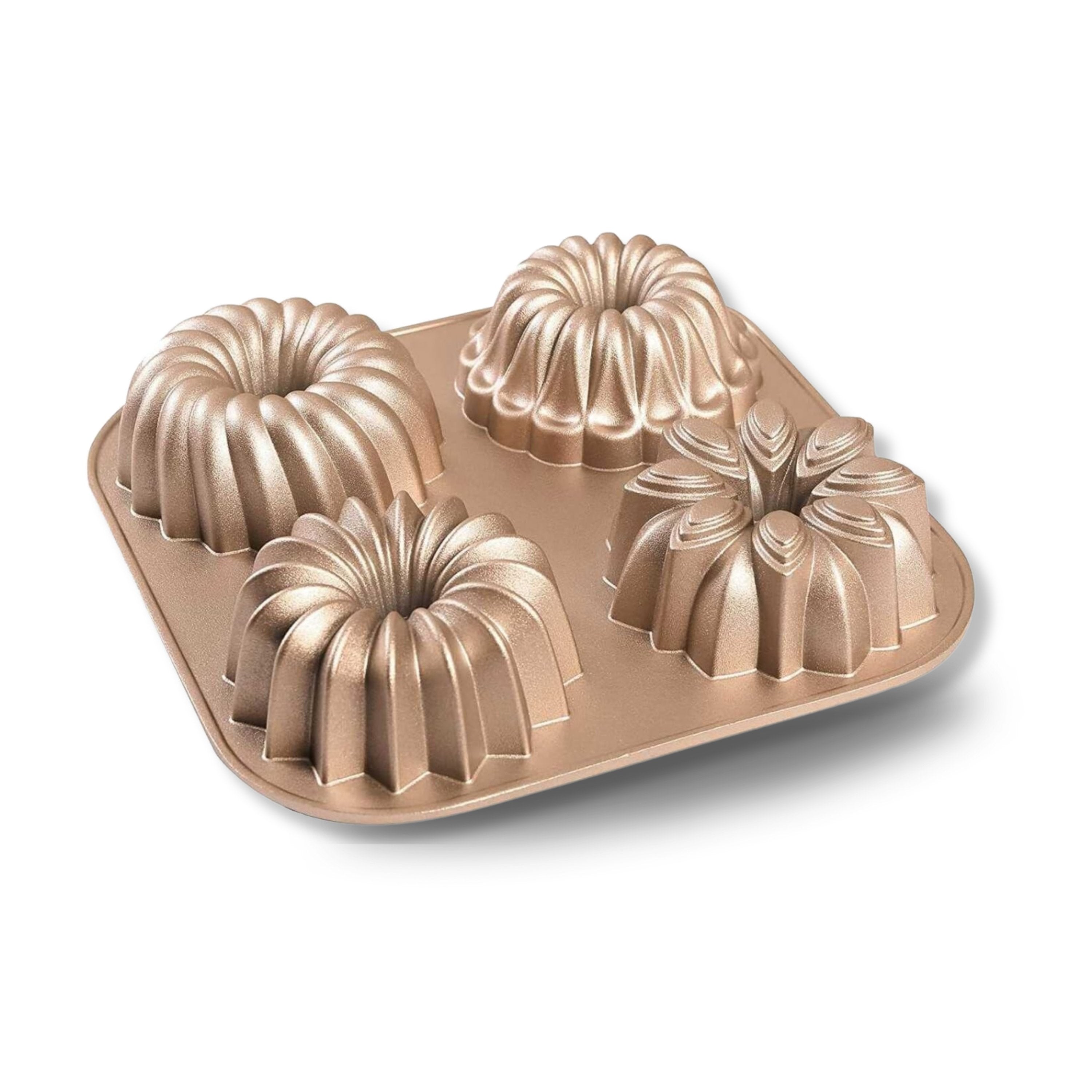 baker-s-secret-4-mini-joys-non-stick-mini-fluted-cake-pan-4-cavity-bundt image 1
