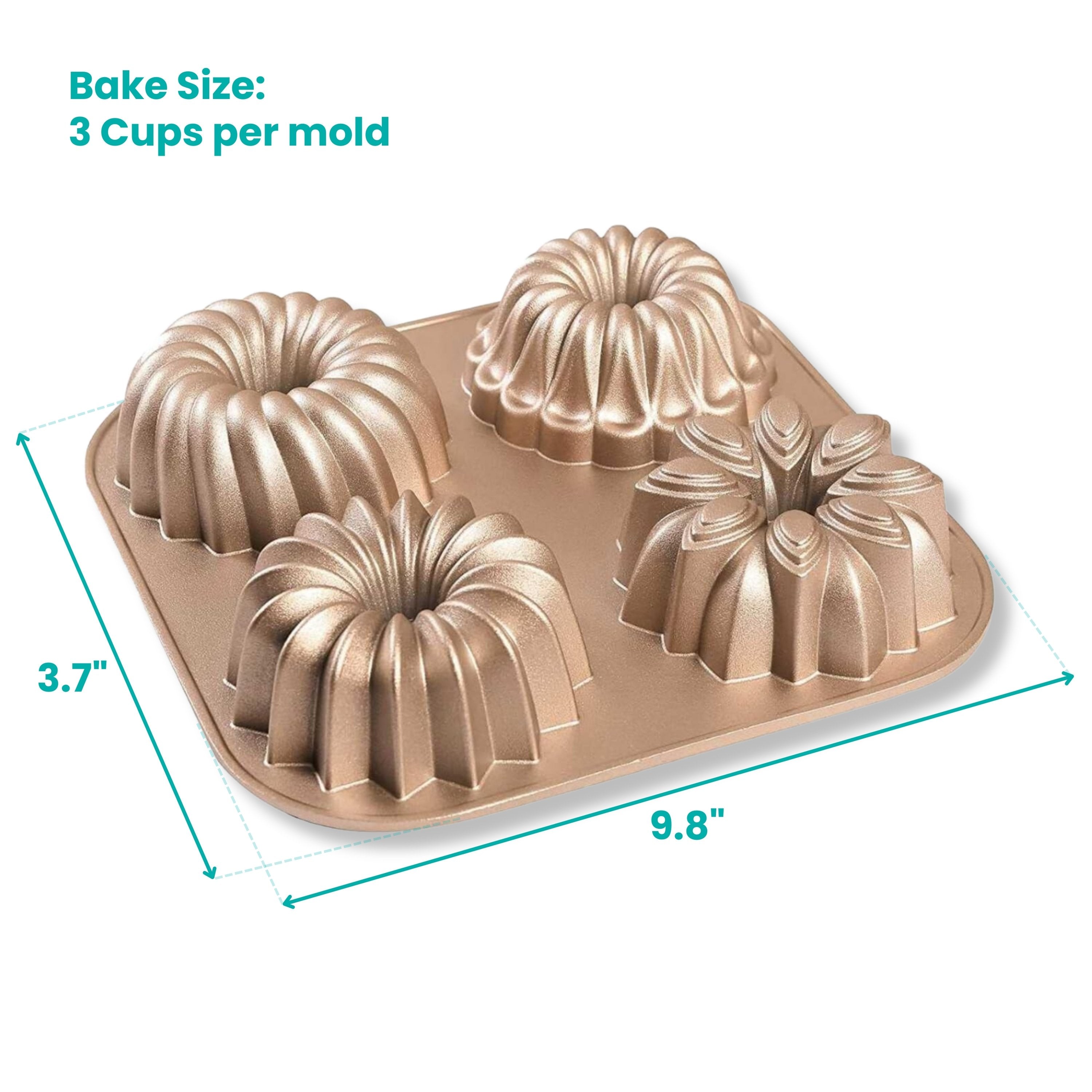 baker-s-secret-4-mini-joys-non-stick-mini-fluted-cake-pan-4-cavity-bundt image 2