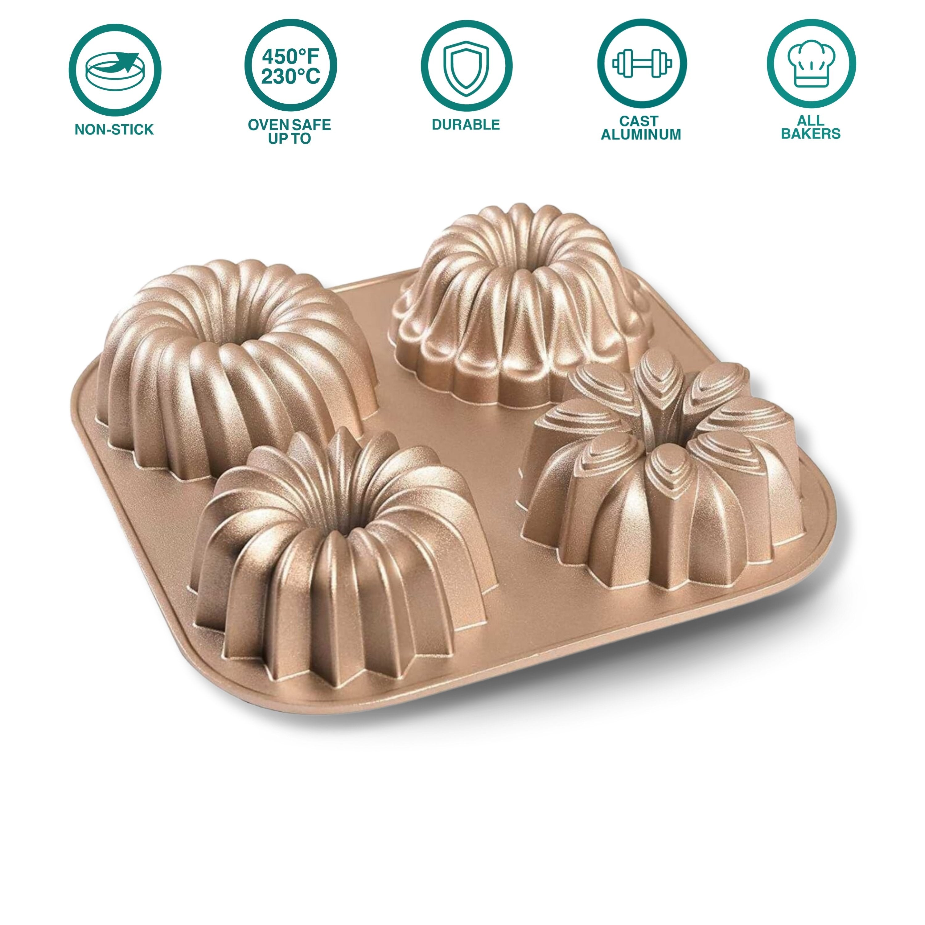 baker-s-secret-4-mini-joys-non-stick-mini-fluted-cake-pan-4-cavity-bundt image 3