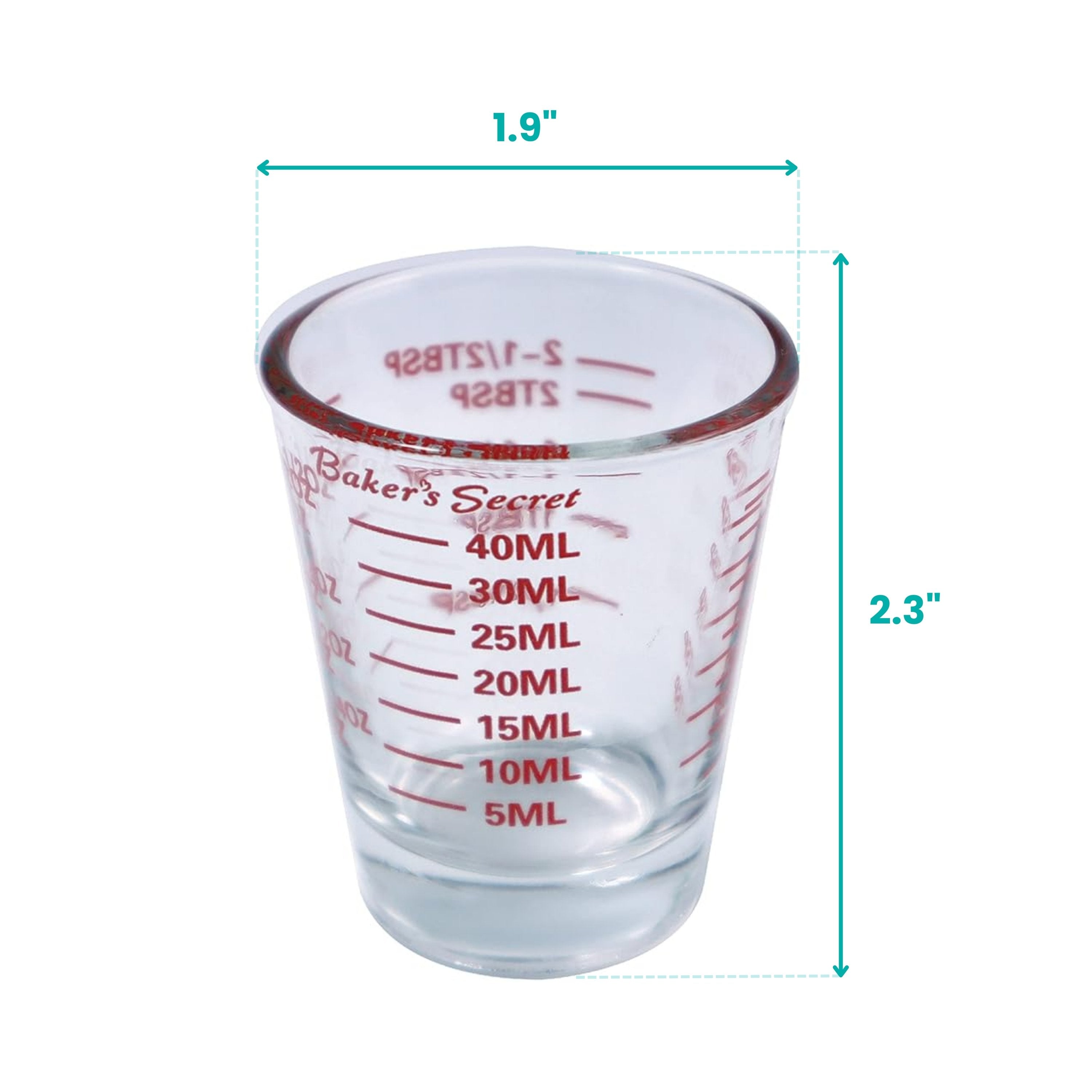 baker-s-secret-1-5oz-lead-free-glass-measuring-cup-shot-glass-with-easy-read-mar image 2