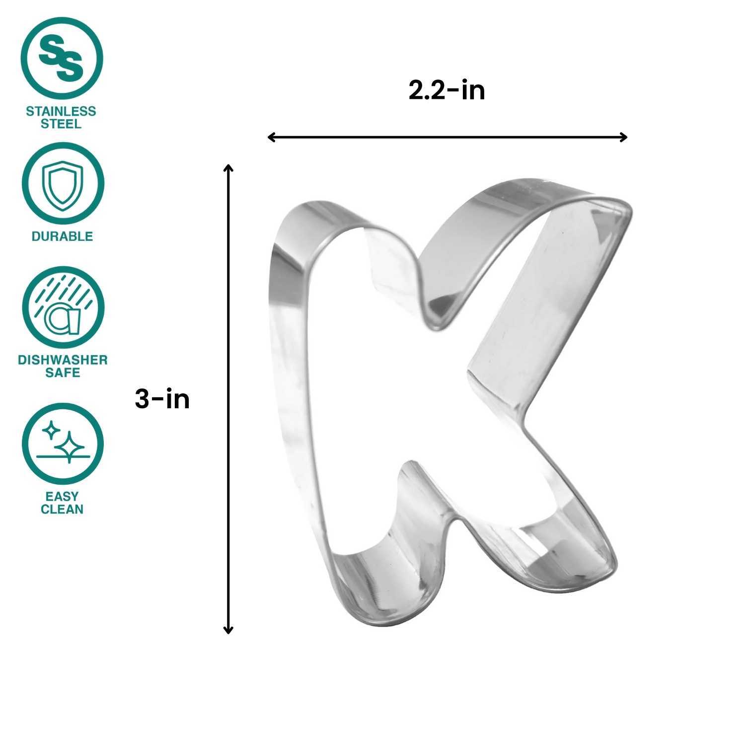 baker-s-secret-26-letter-alphabet-cookie-cutter-set-stainless-steel-a-z-letter-m image 2
