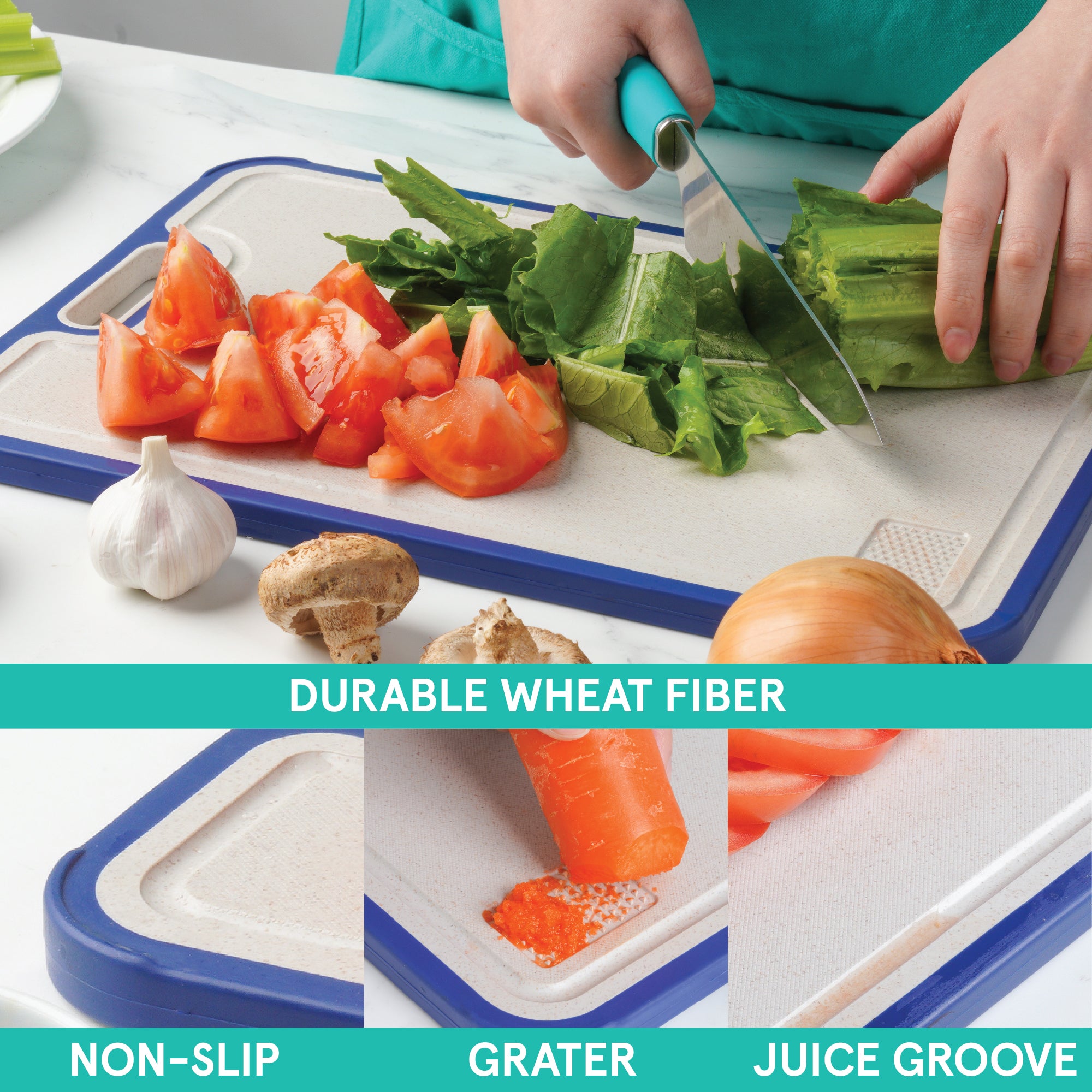 baker-s-secret-titanium-double-sided-cutting-board-set-pure-titanium-wheat-fiber image 8