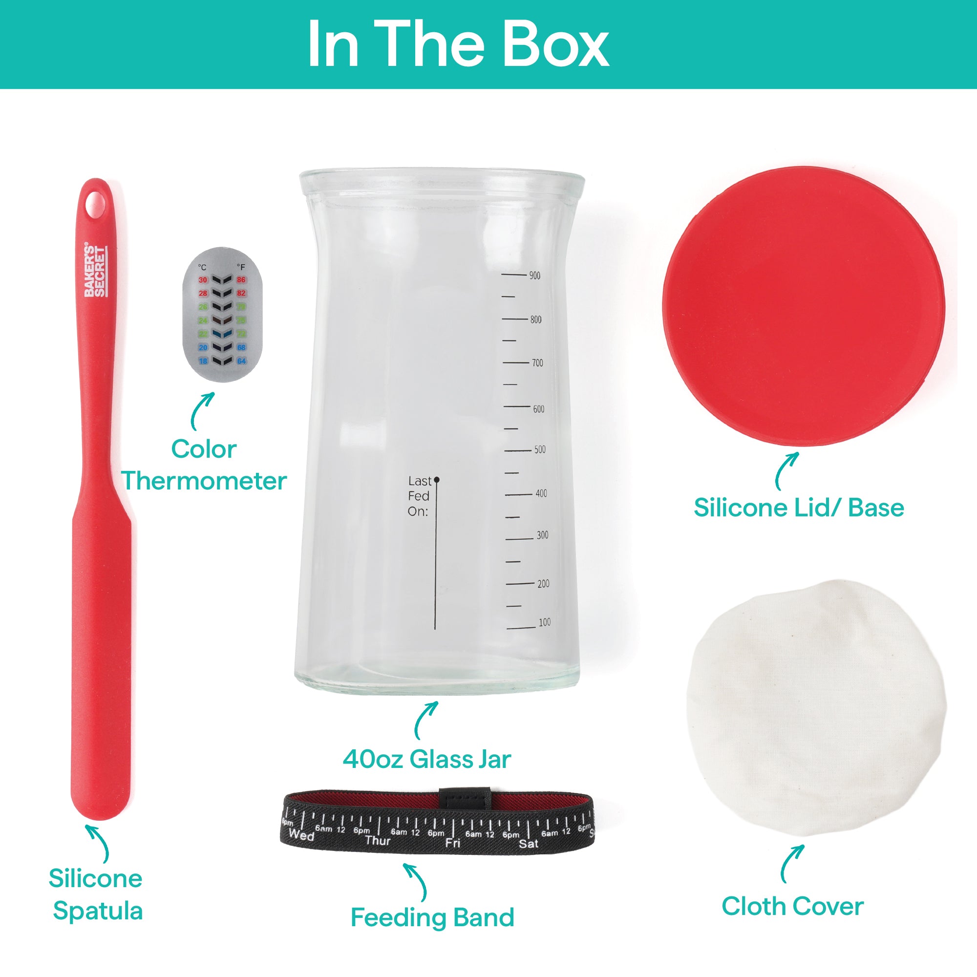 baker-s-secret-sourdough-starter-jar-set-40oz-complete-feeding-tracking-and-ther image 2