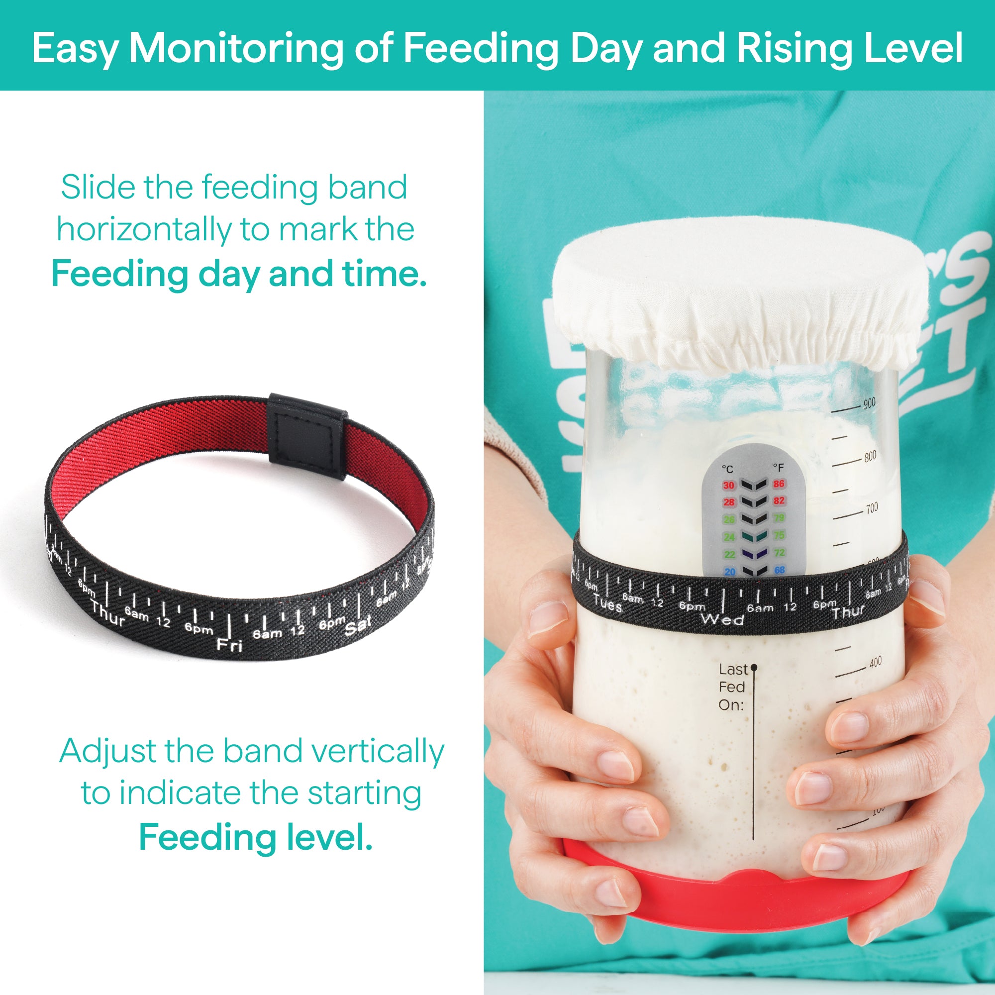 baker-s-secret-sourdough-starter-jar-set-40oz-complete-feeding-tracking-and-ther image 4