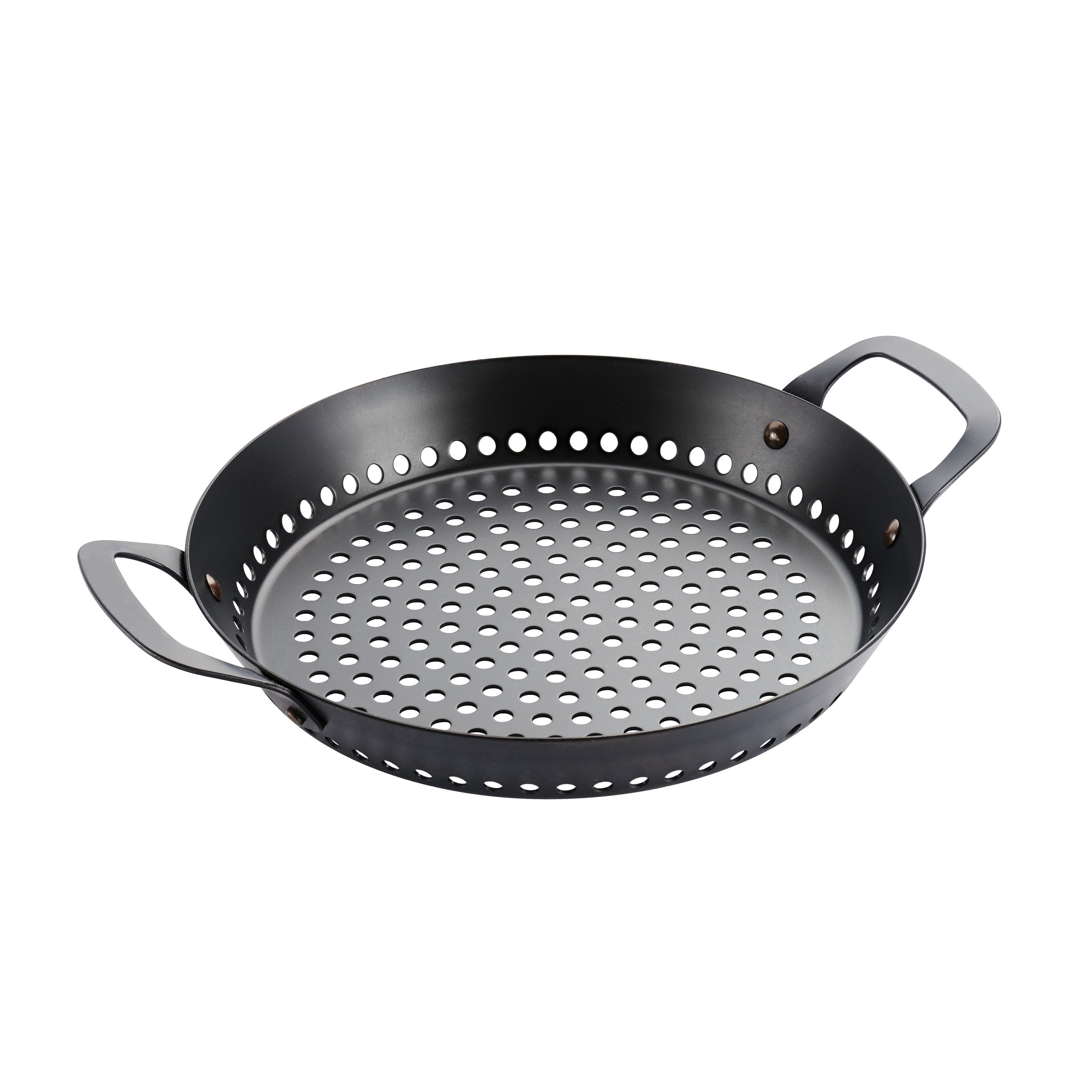 tramontina-churrasco-bbq-12-in-round-carbon-steel-grill-pan-with-vented-bottom-a image 1