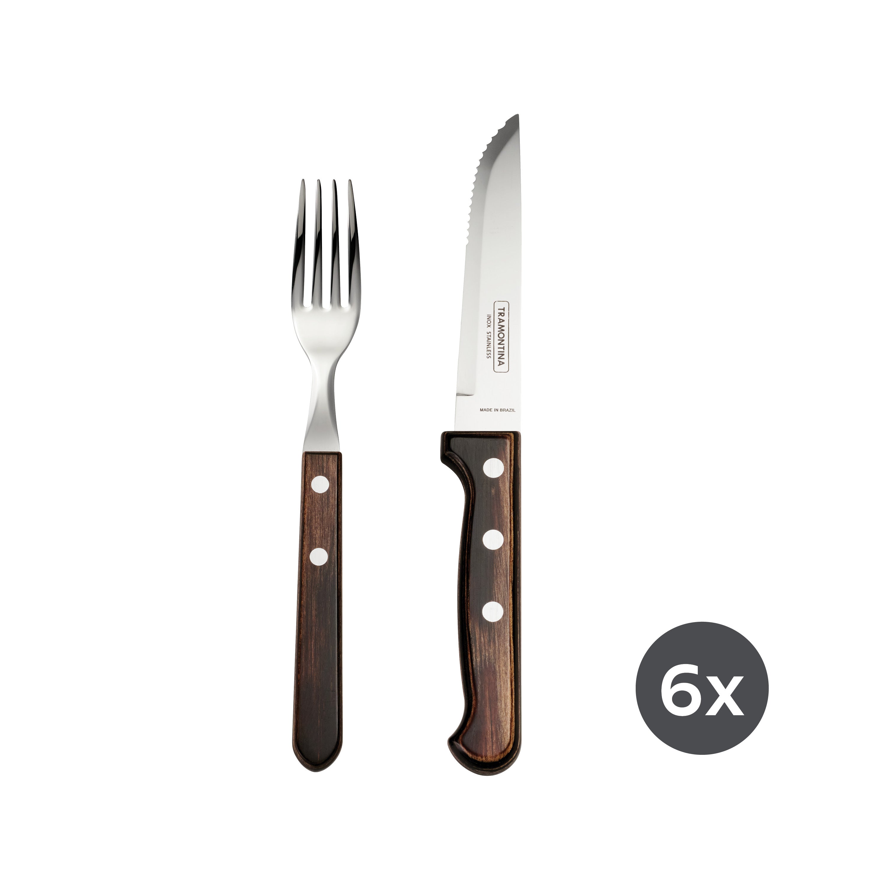 tramontina-churrasco-12-piece-polywood-fork-and-steak-knife-set-with-serrated-st image 3