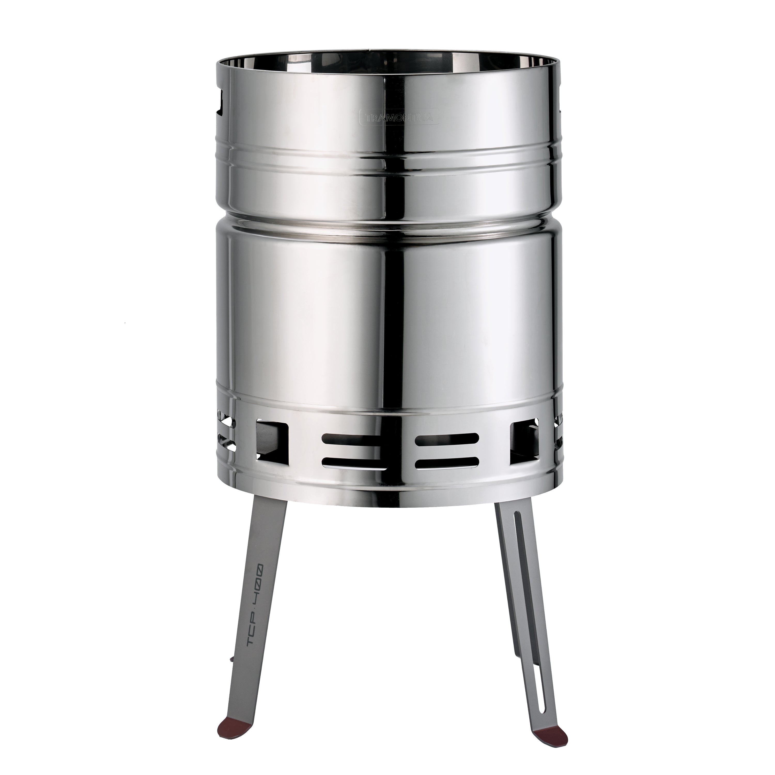 tramontina-15-5-in-stainless-steel-round-bbq-charcoal-grill-with-stand image 2