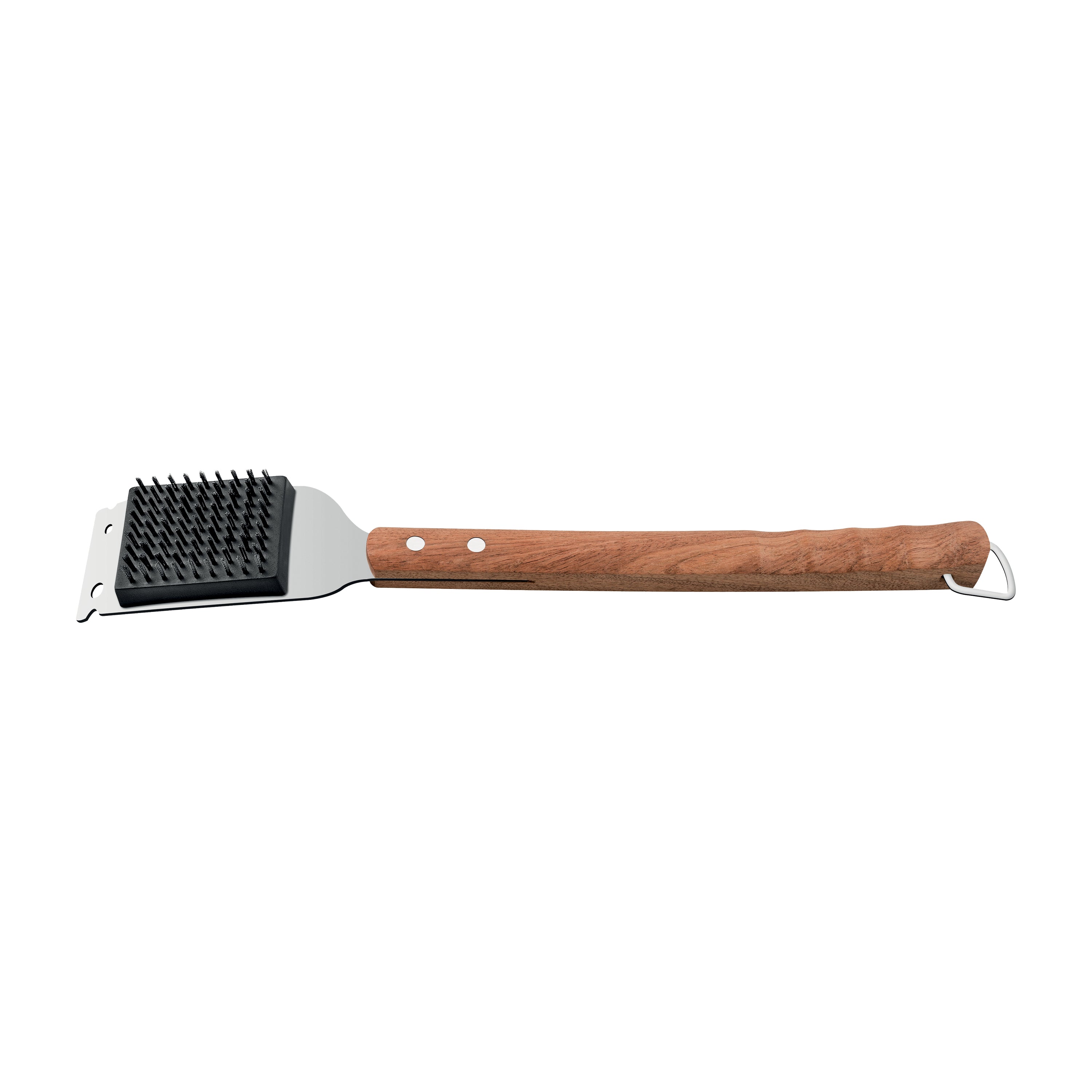 tramontina-churrasco-bbq-grill-brush-with-18-6-inch-wood-handle-stainless-steel- image 2