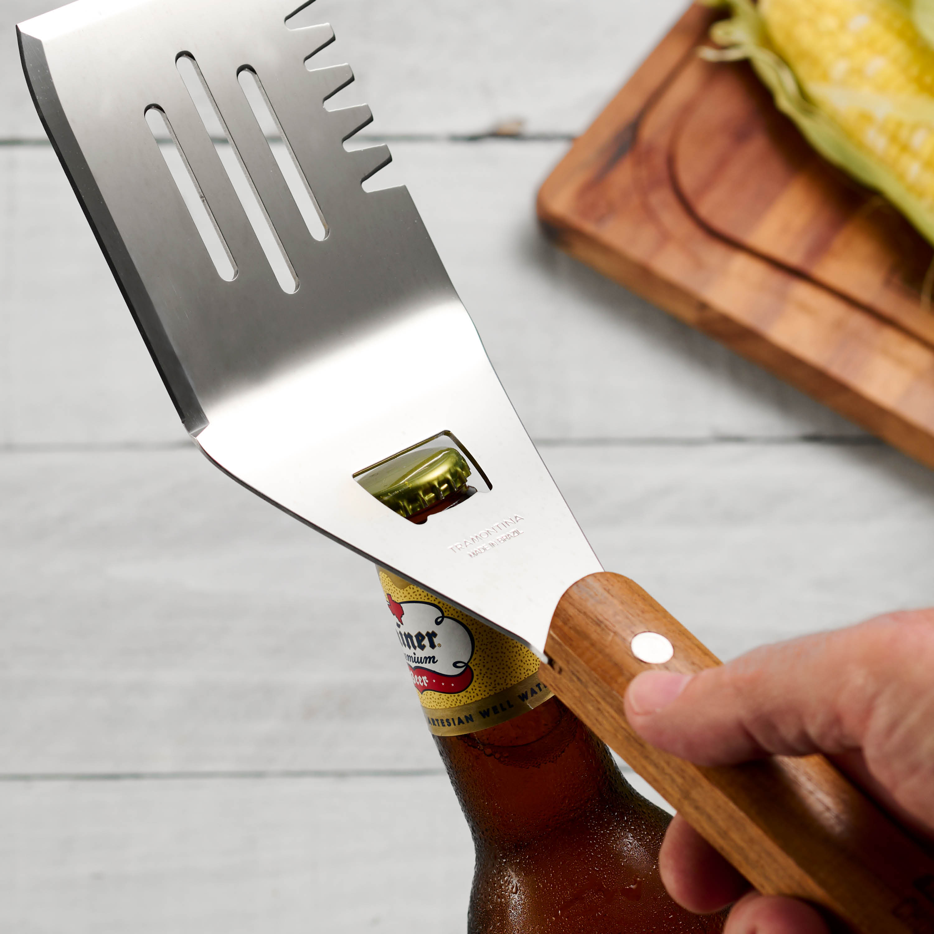 tramontina-churrasco-stainless-steel-bbq-spatula-with-wood-handle image 2