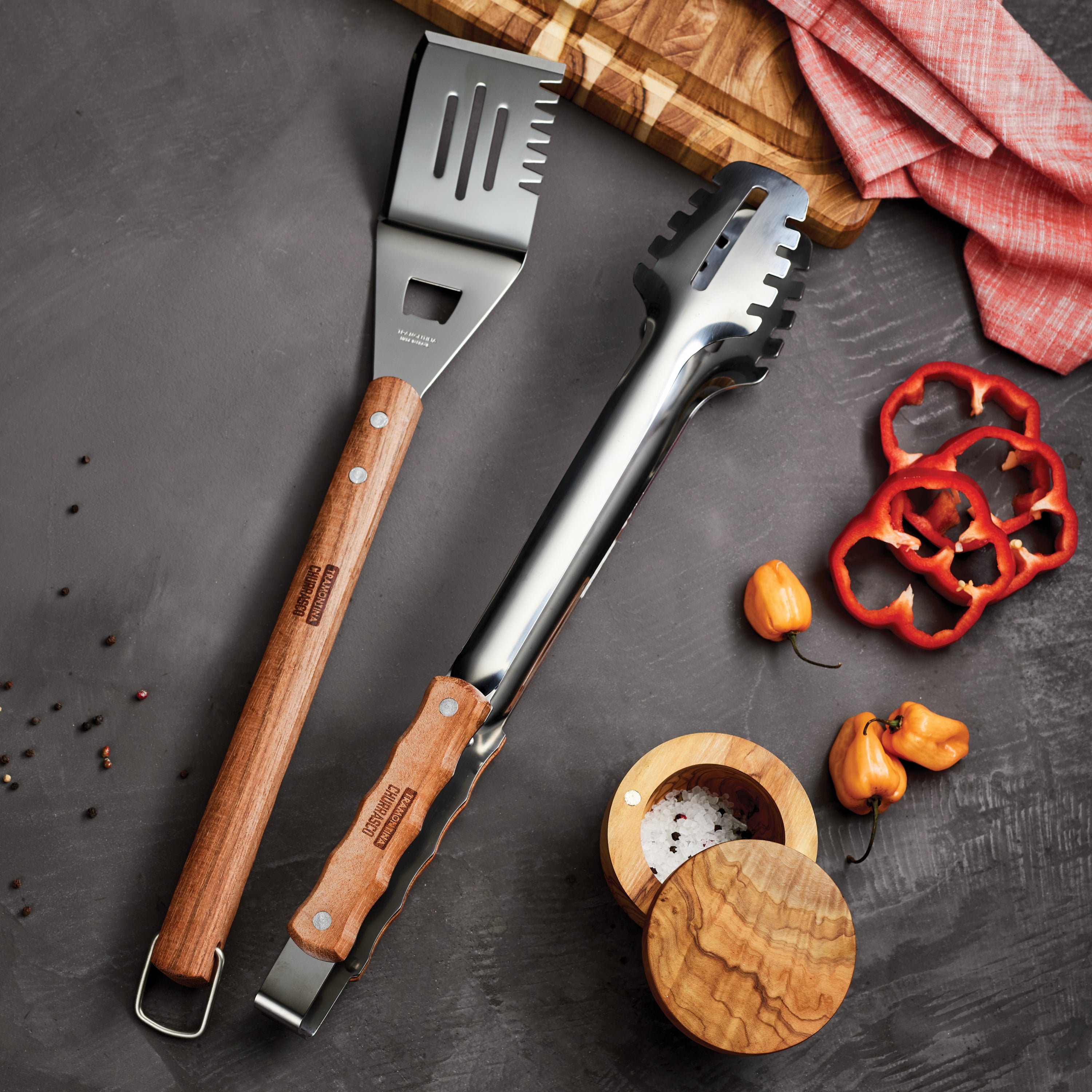 tramontina-churrasco-2-piece-bbq-tool-set-with-spatula-and-barbecue-tongs-stainl image 7