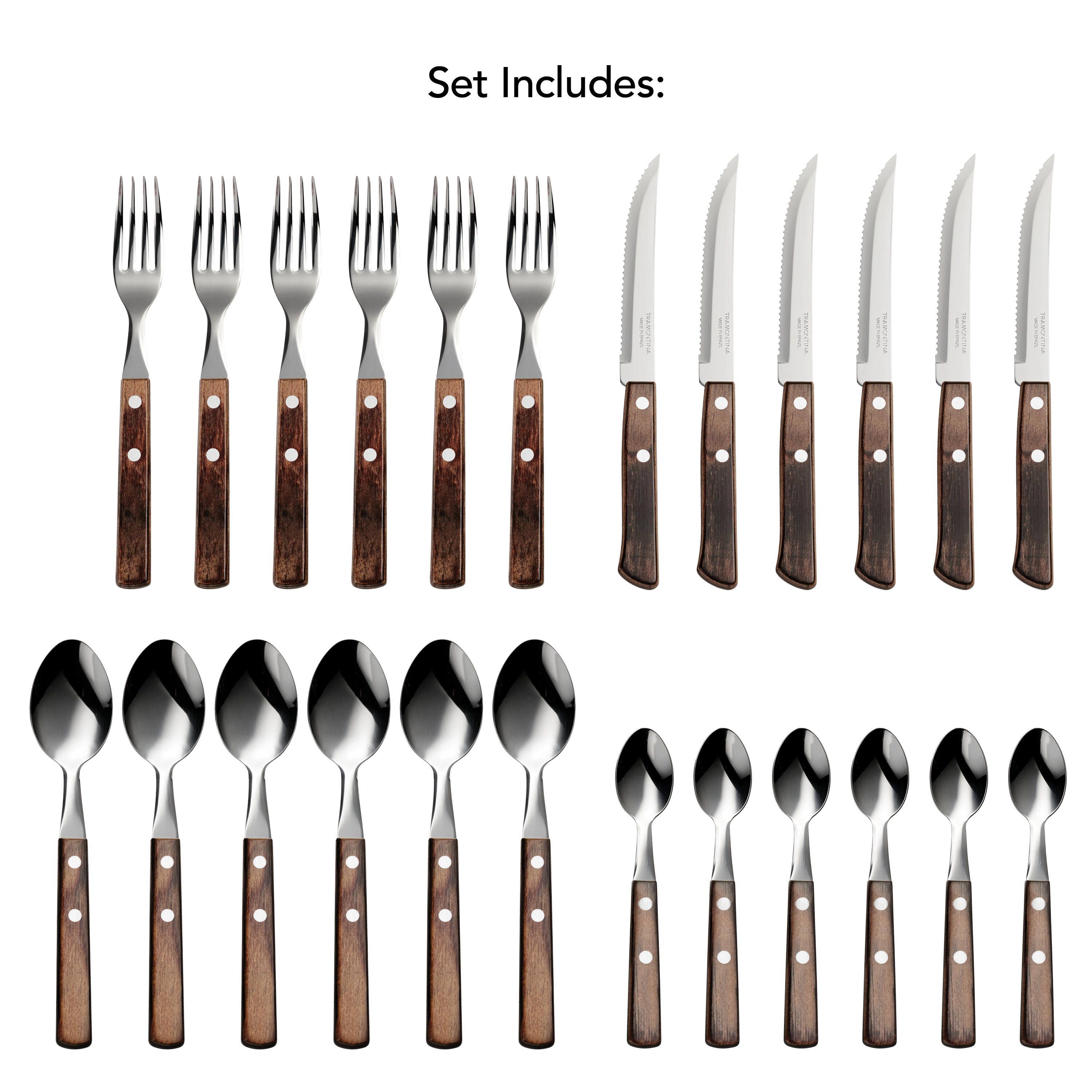 tramontina-churrasco-bbq-24-piece-polywood-handle-flatware-set-with-serrated-ste image 6
